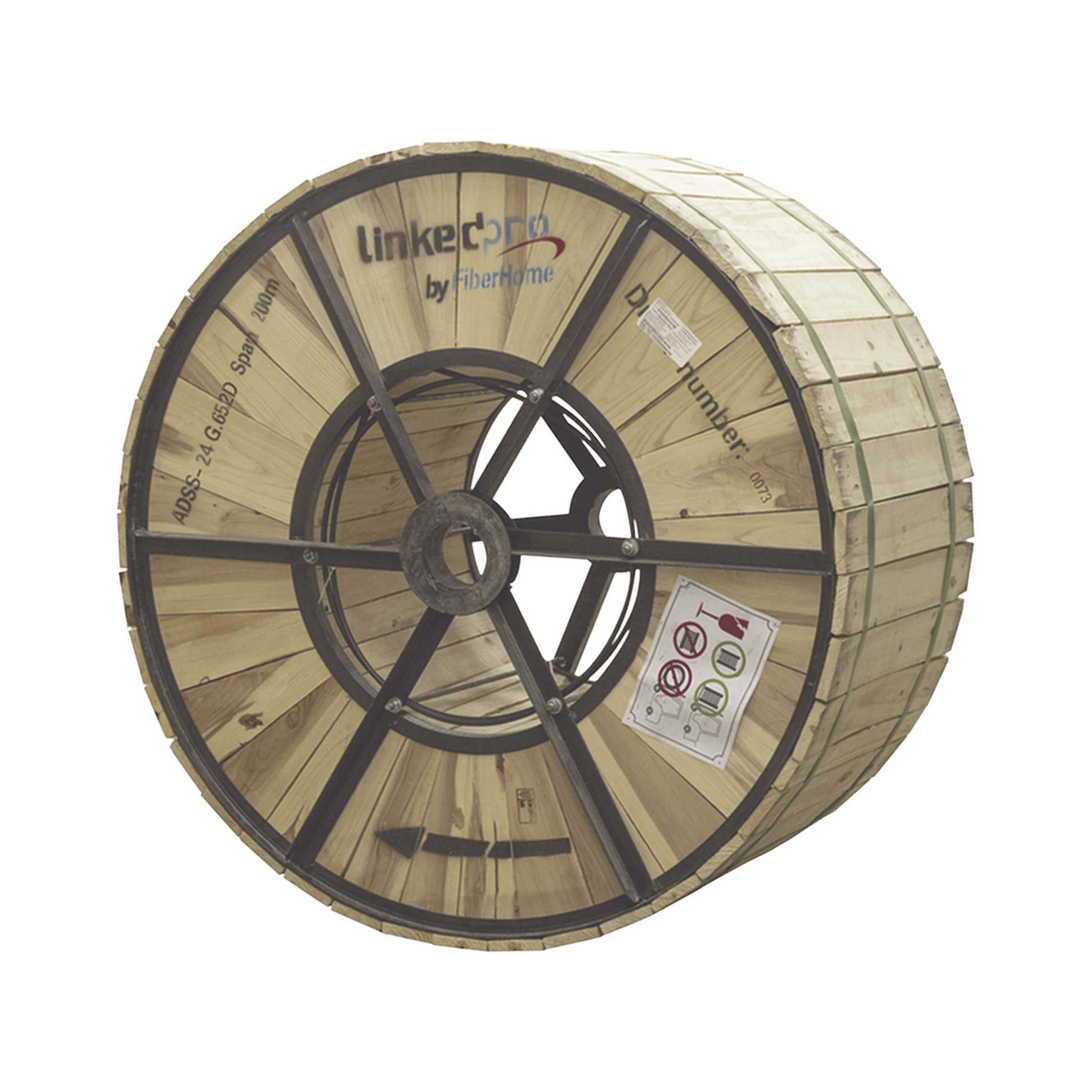 CARRETE DE 4 KM DE FIBRA ÓPTICA AÉREA (ADSS) G.652D, MONOMODO DE 24 HILOS, EXTERIOR, SPAN 200, LOOSE TUBE-Cable de Fibra Optica-LINKEDPRO BY FIBERHOME-Bsai Seguridad & Controles