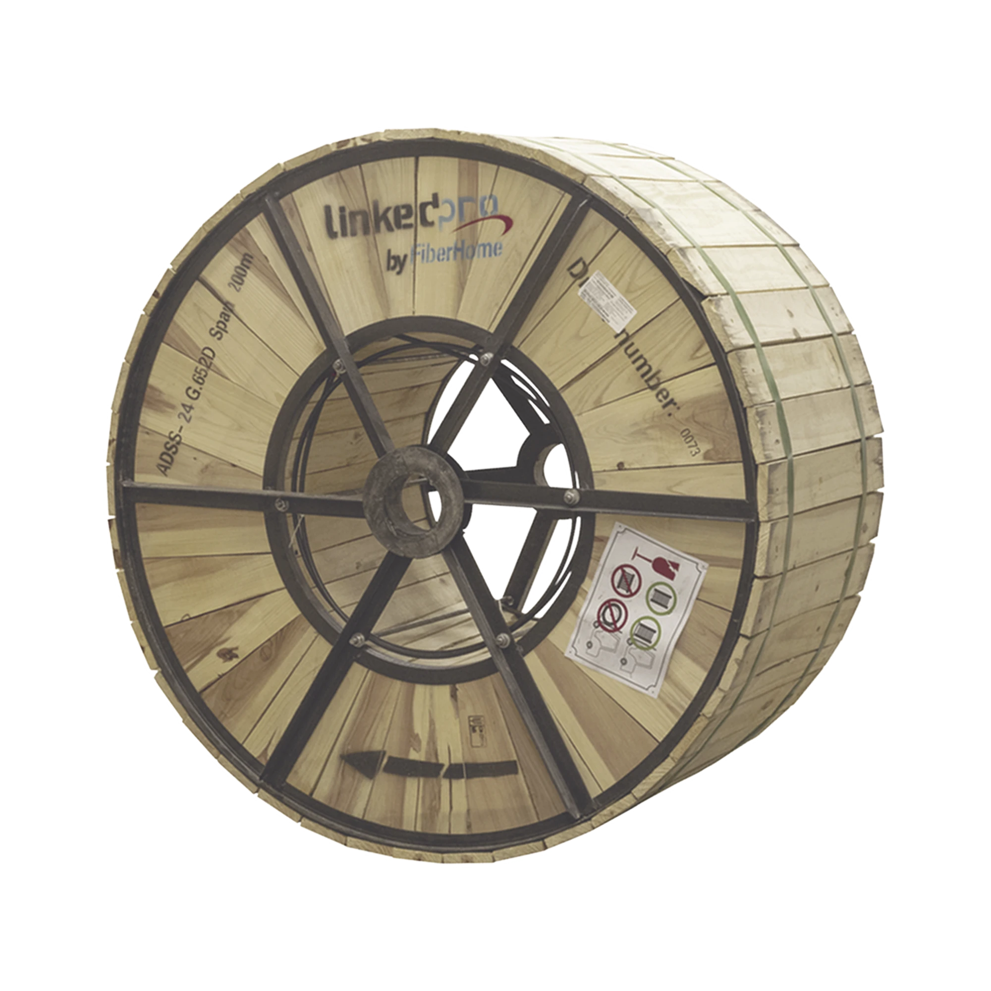 CARRETE DE 4 KM DE FIBRA ÓPTICA AÉREA (ADSS) G.652D, MONOMODO DE 24 HILOS, EXTERIOR, SPAN 200, LOOSE TUBE-Cable de Fibra Optica-LINKEDPRO BY FIBERHOME-Bsai Seguridad & Controles