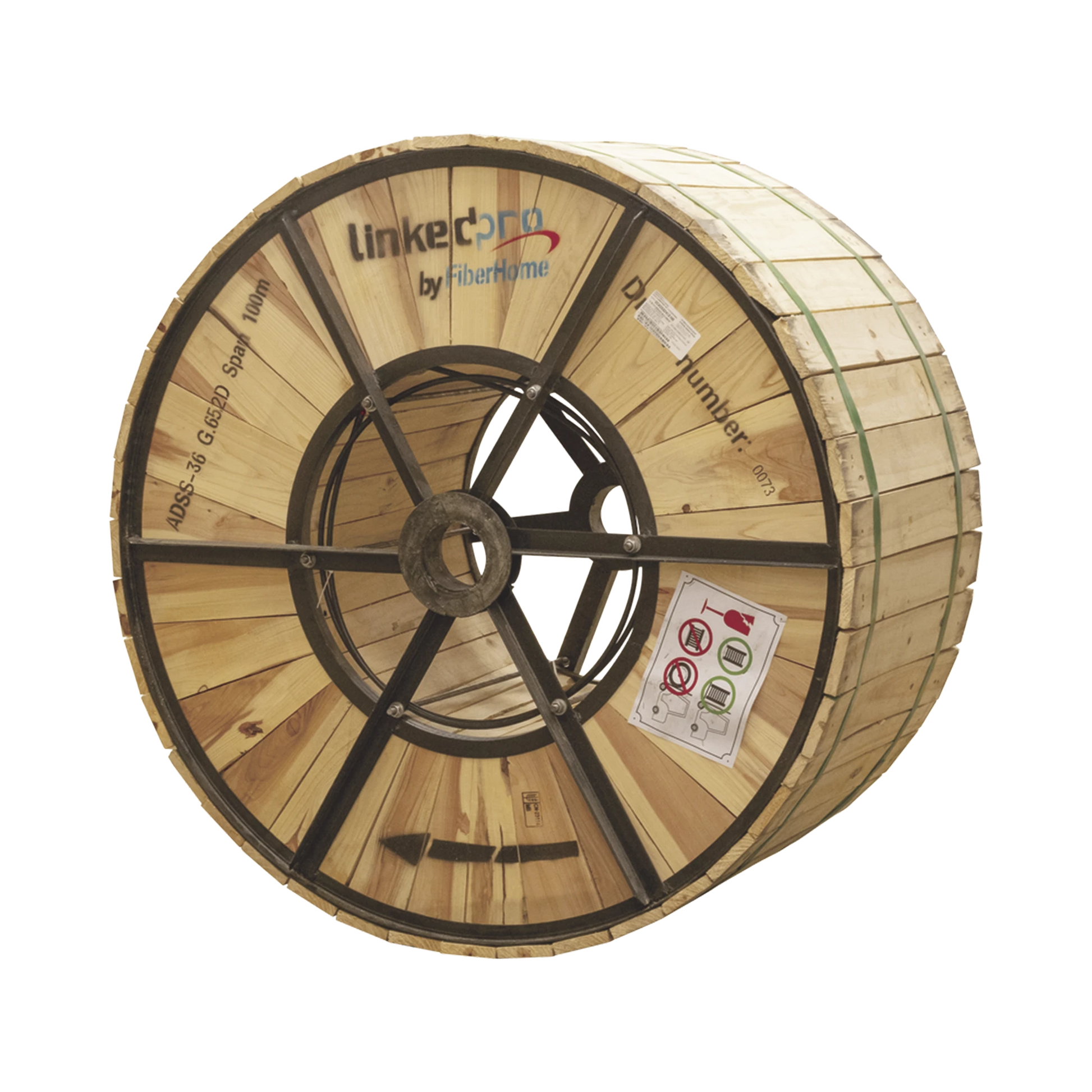 CARRETE DE 4 KM DE FIBRA ÓPTICA AÉREA (ADSS) G.652D, MONOMODO DE 36 HILOS, EXTERIOR, SPAN 100, LOOSE TUBE-Cable de Fibra Optica-LINKEDPRO BY FIBERHOME-Bsai Seguridad & Controles