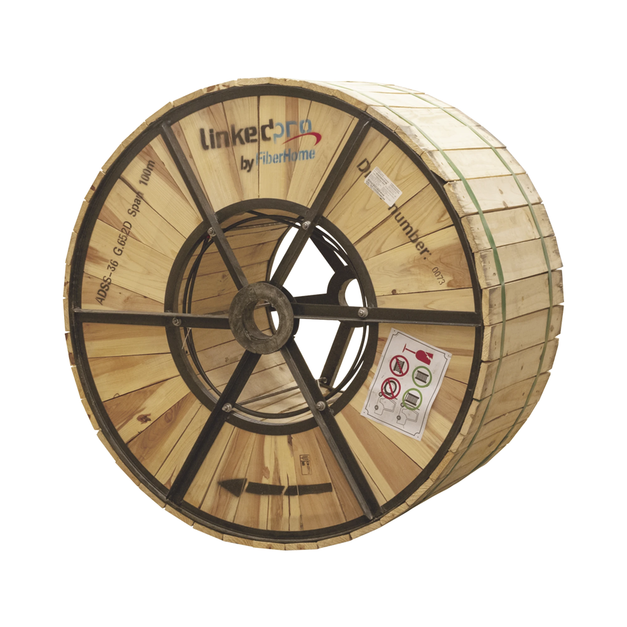 CARRETE DE 4 KM DE FIBRA ÓPTICA AÉREA (ADSS) G.652D, MONOMODO DE 36 HILOS, EXTERIOR, SPAN 100, LOOSE TUBE-Cable de Fibra Optica-LINKEDPRO BY FIBERHOME-Bsai Seguridad & Controles
