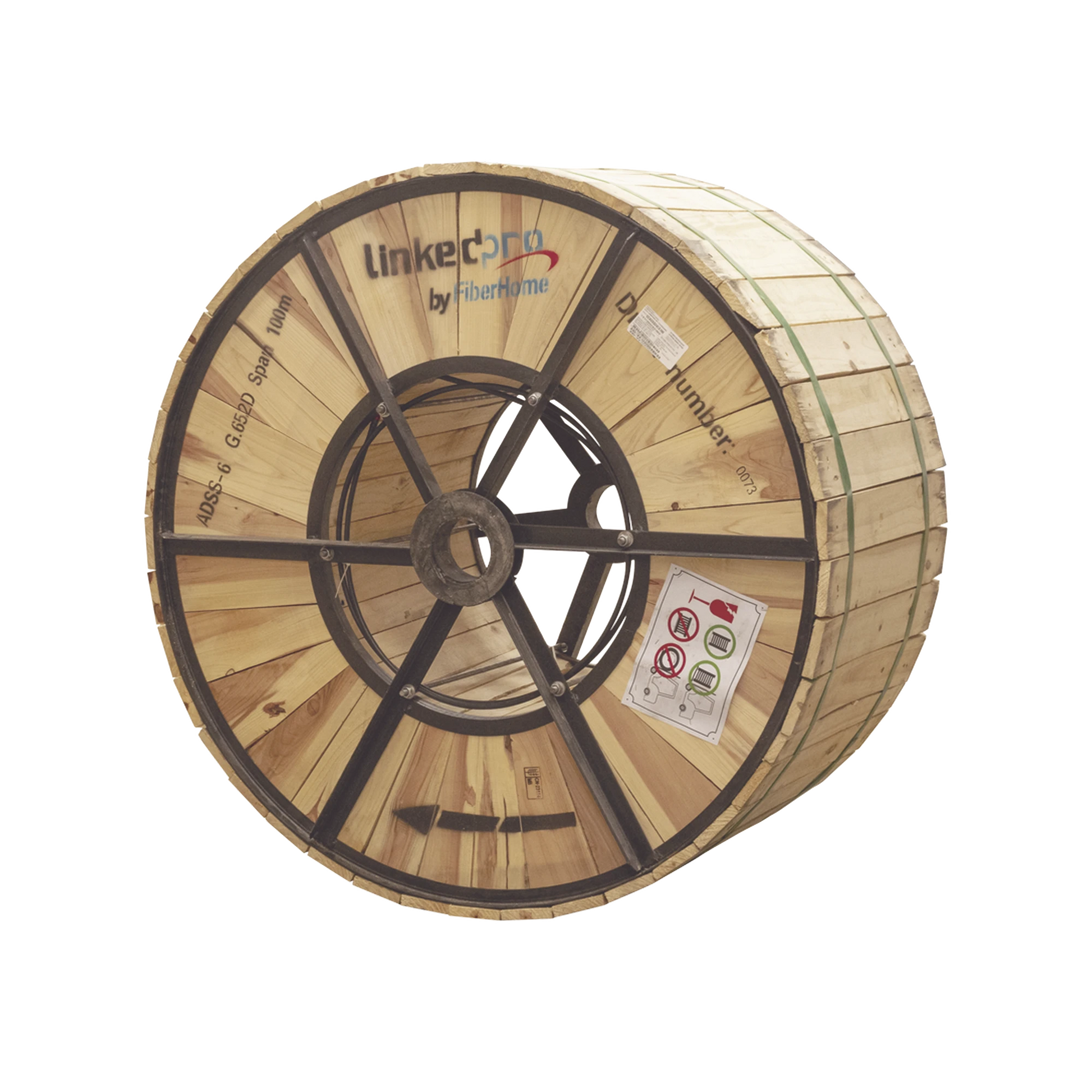 CARRETE DE 4 KM DE FIBRA ÓPTICA AÉREA (ADSS) G.652D, MONOMODO DE 6 HILOS, EXTERIOR, SPAN 100, LOOSE TUBE-Cable de Fibra Optica-LINKEDPRO BY FIBERHOME-Bsai Seguridad & Controles