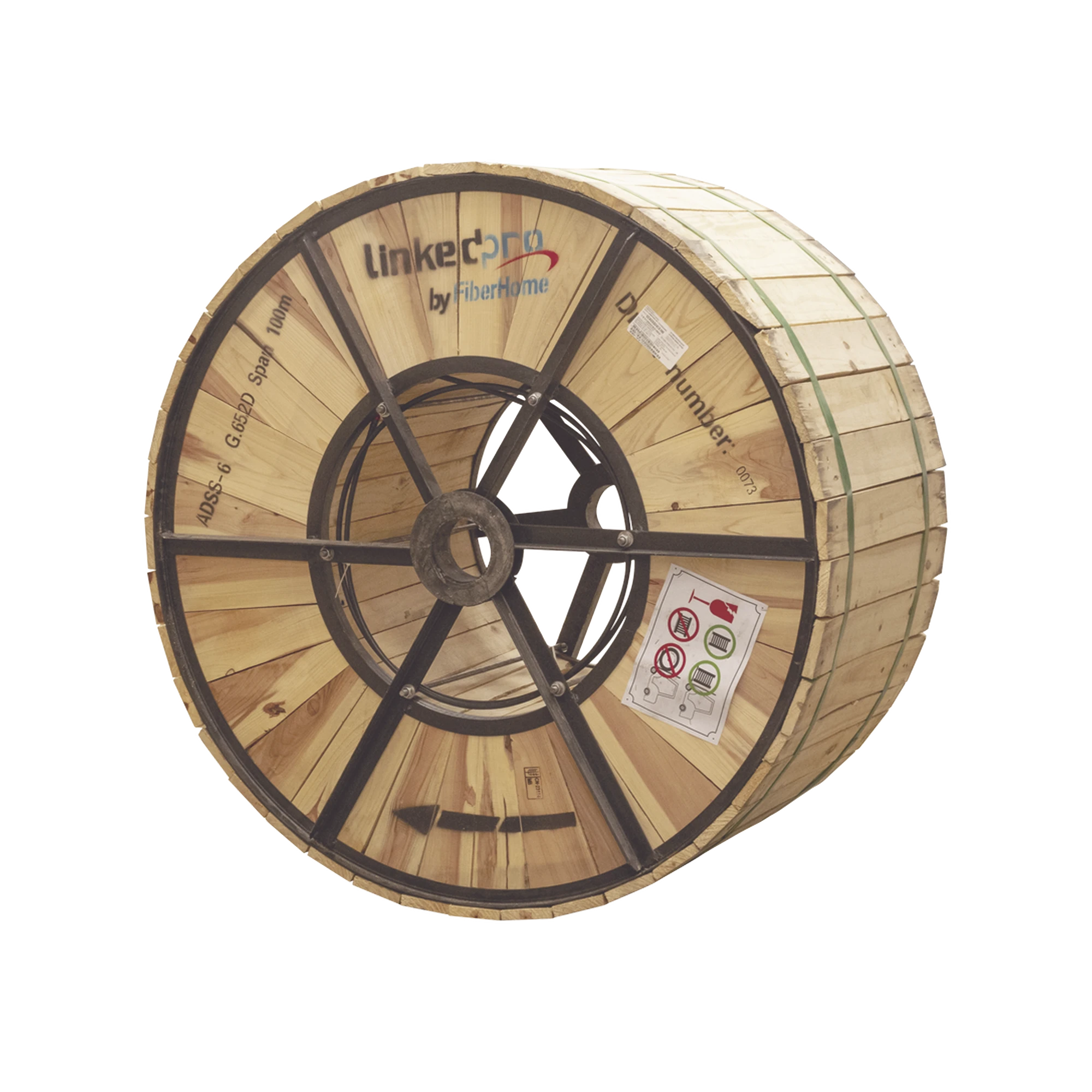 CARRETE DE 4 KM DE FIBRA ÓPTICA AÉREA (ADSS) G.652D, MONOMODO DE 6 HILOS, EXTERIOR, SPAN 100, LOOSE TUBE-Cable de Fibra Optica-LINKEDPRO BY FIBERHOME-Bsai Seguridad & Controles