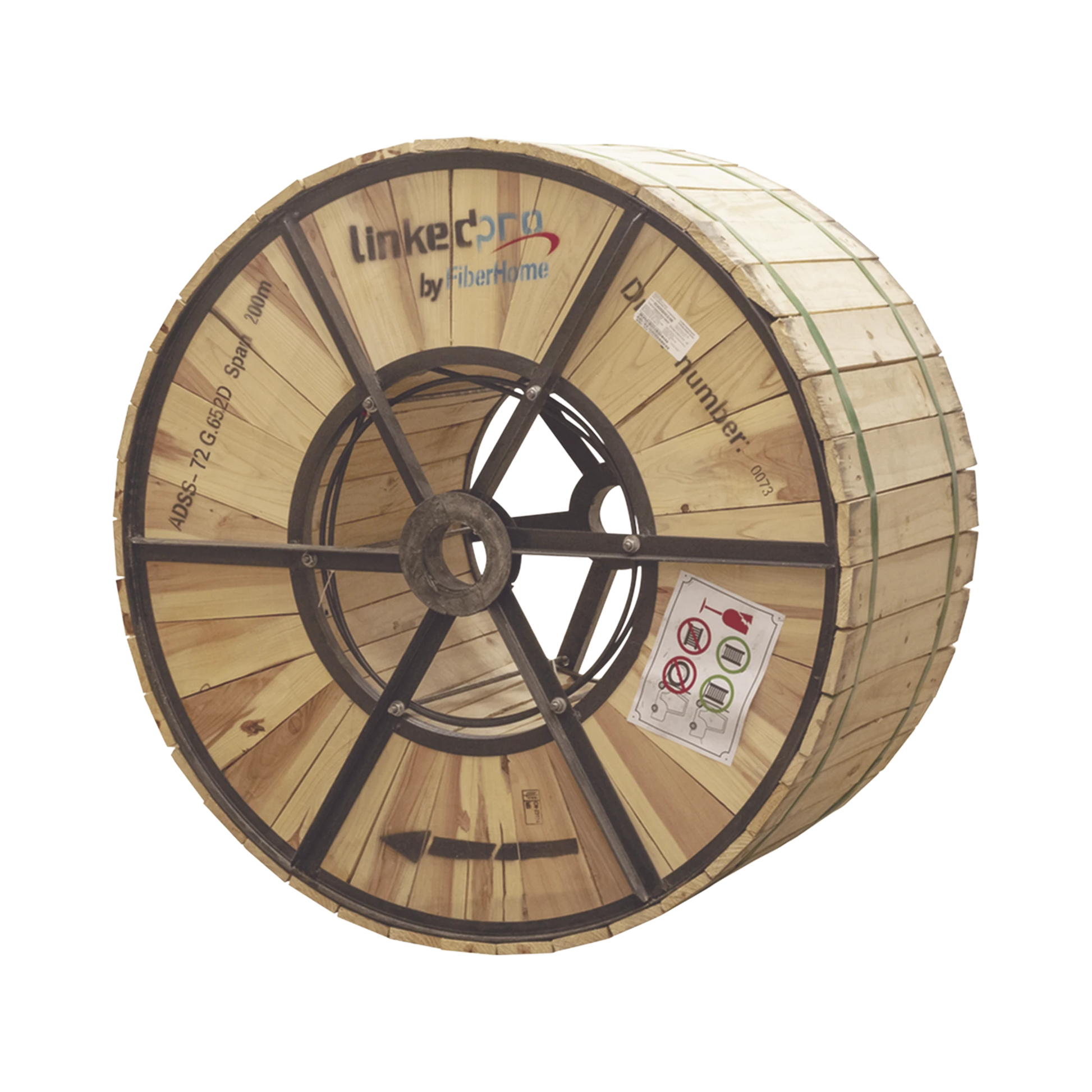 CARRETE DE 4 KM DE FIBRA ÓPTICA AÉREA (ADSS) G.652D, MONOMODO DE 72 HILOS, EXTERIOR, SPAN 200, LOOSE TUBE-Jumpers y Pigtails-LINKEDPRO BY FIBERHOME-Bsai Seguridad & Controles