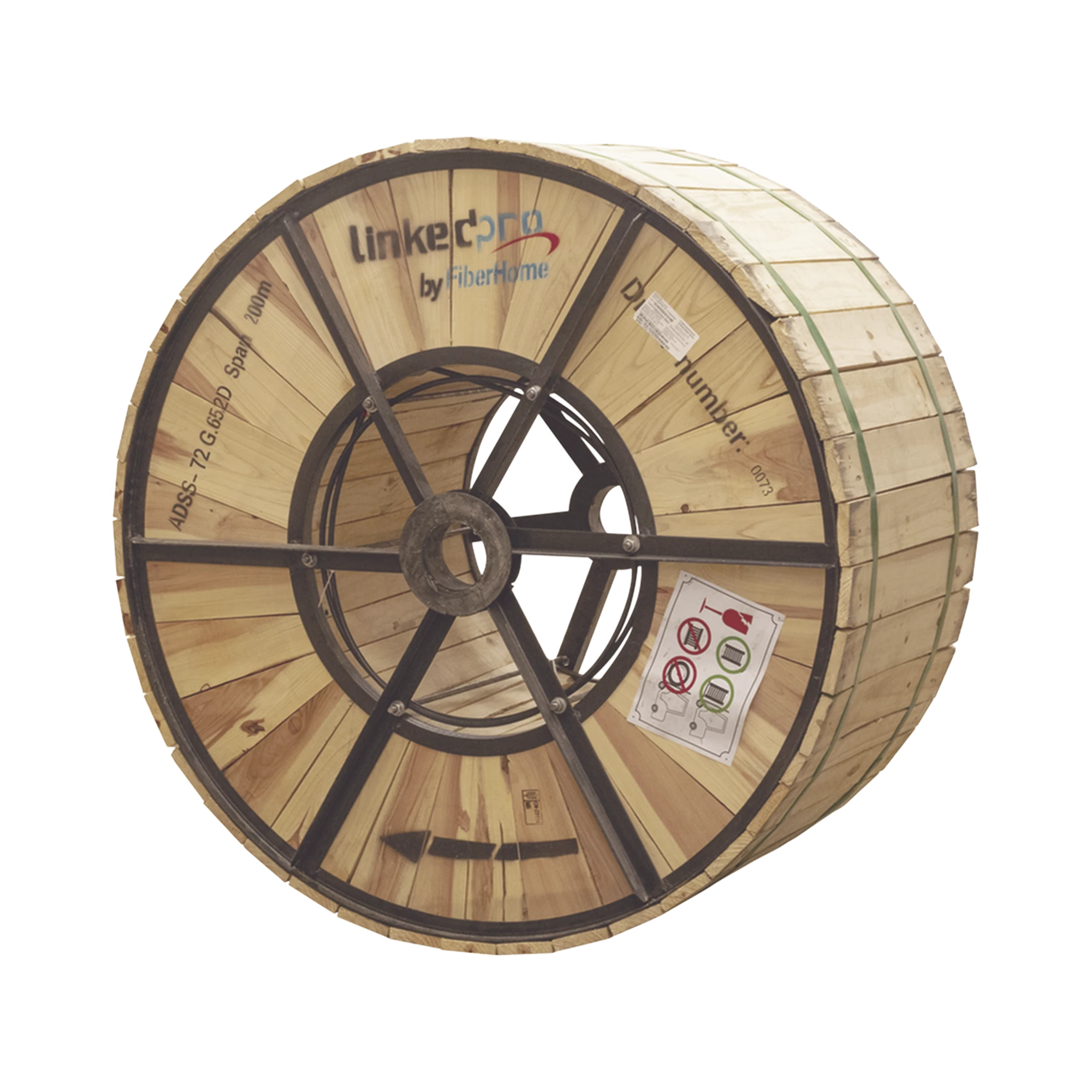 CARRETE DE 4 KM DE FIBRA ÓPTICA AÉREA (ADSS) G.652D, MONOMODO DE 72 HILOS, EXTERIOR, SPAN 200, LOOSE TUBE-Jumpers y Pigtails-LINKEDPRO BY FIBERHOME-Bsai Seguridad & Controles
