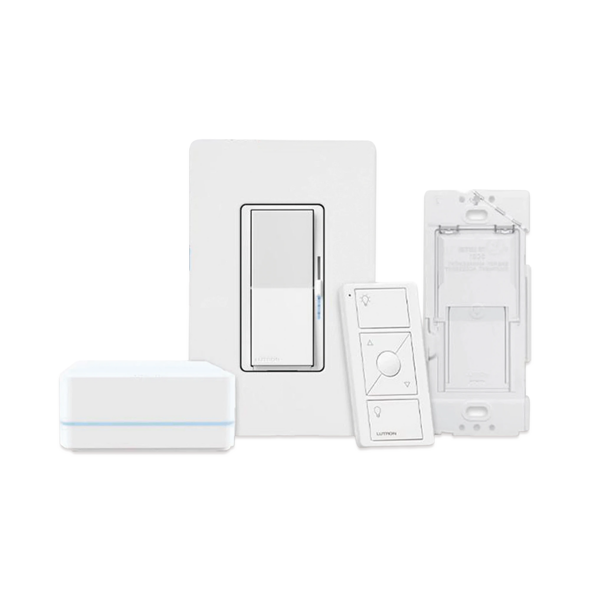 (CASETA WIRELESS) KIT HUB CONTROLADOR, ATENUADOR, CONTROL REMOTO PICO, BASE DE PARED Y TAPA.-Iluminación-LUTRON CASETA WIRELESS-Bsai Seguridad & Controles