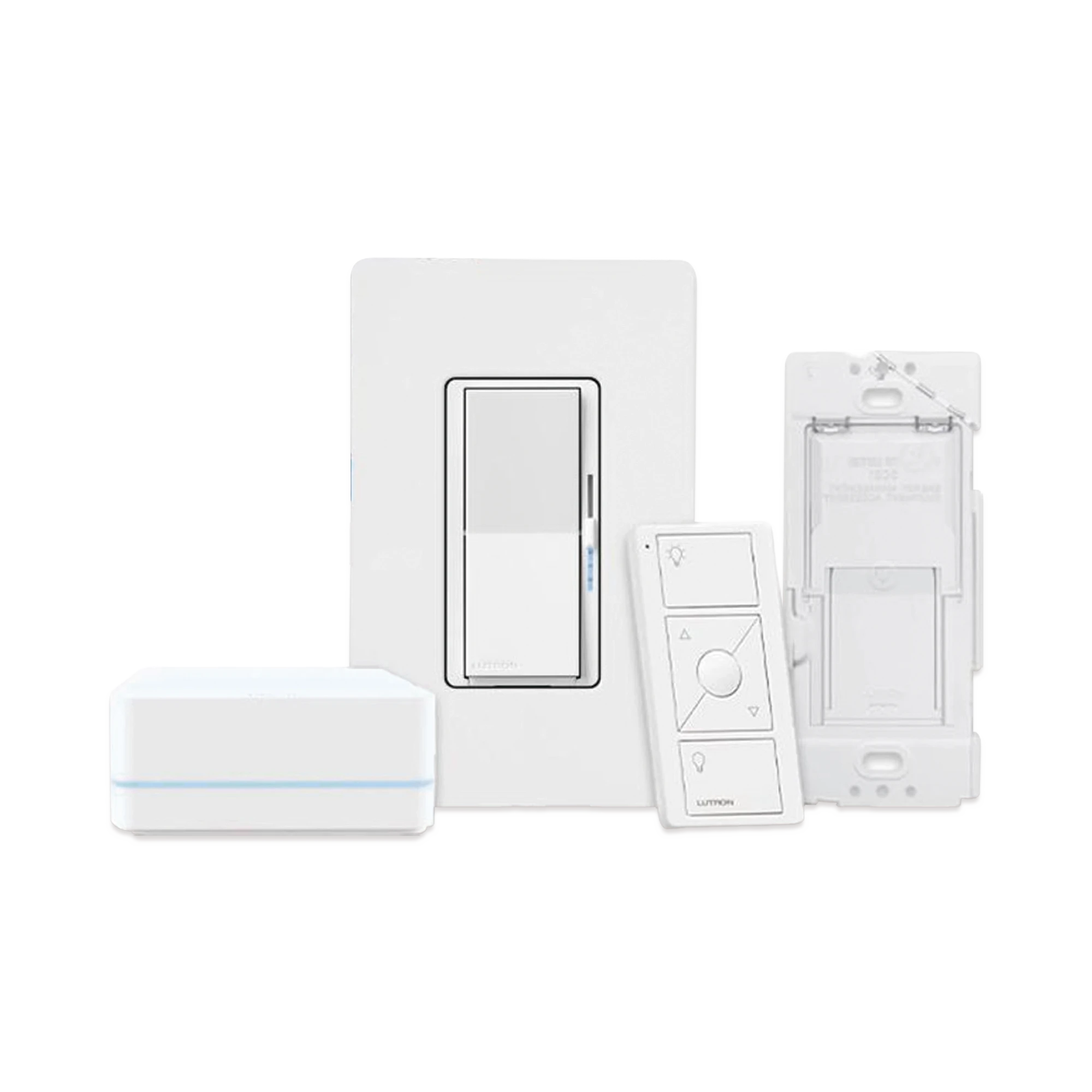 (CASETA WIRELESS) KIT HUB CONTROLADOR, ATENUADOR, CONTROL REMOTO PICO, BASE DE PARED Y TAPA.-Iluminación-LUTRON CASETA WIRELESS-Bsai Seguridad & Controles