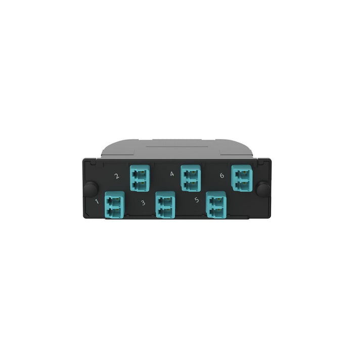 CASETE OPTICOM® DE FIBRA ÓPTICA MULTIMODO OM4, CON CONECTOR MPO A 6 LC DUPLEX, POLARIDAD MÉTODO A, PÉRDIDA DE INSERCIÓN ESTÁNDAR-Distribuidores de Fibra Optica-PANDUIT-Bsai Seguridad & Controles