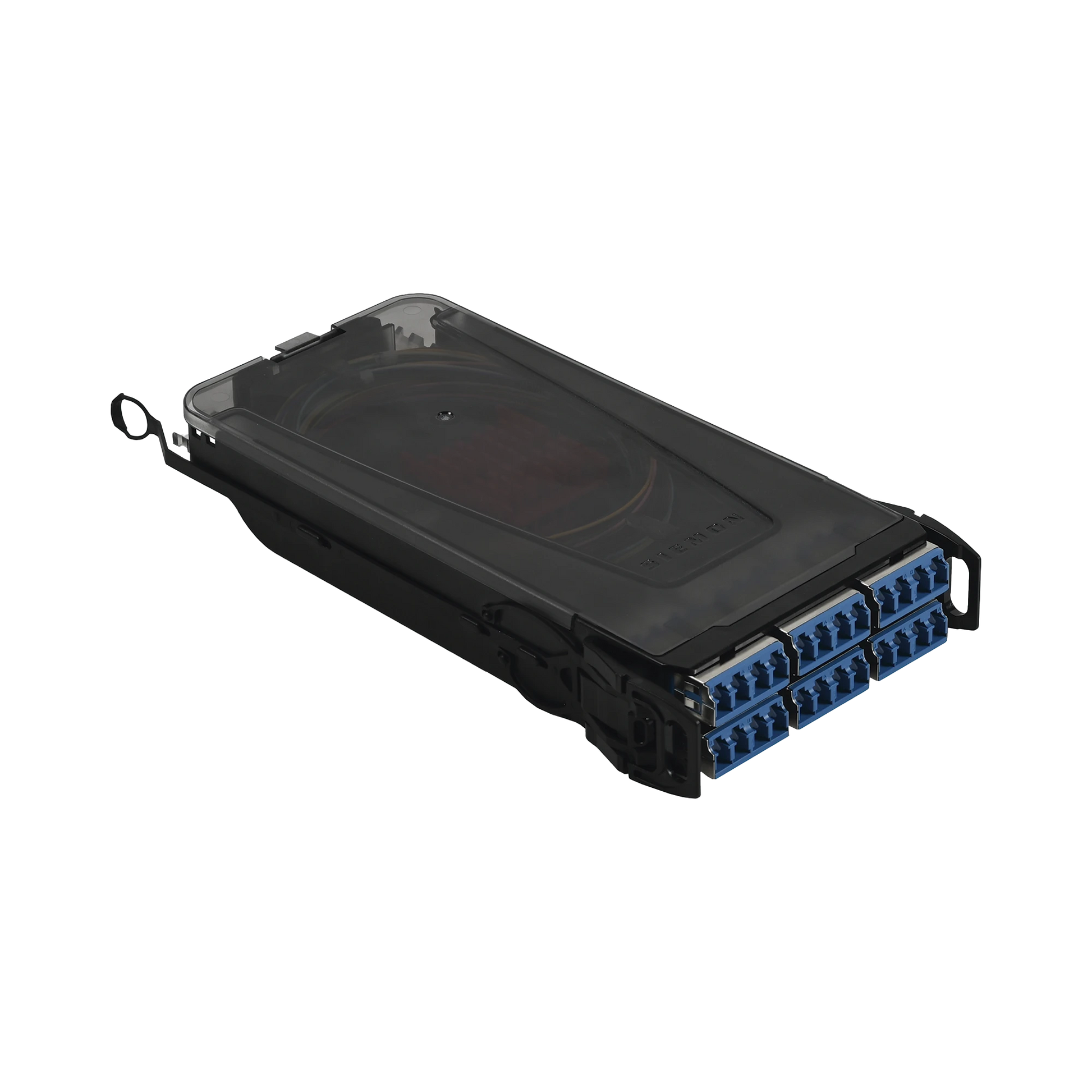 CASSETTE DE EMPALME LIGHTVERSE, ACEPTA 24 FIBRAS CON CONECTORES LC “SHUTTERED” PARA FIBRA MONOMODO, AZUL INCLUYE TAPAS CUBRE POLVO ABATIBLES INTEGRADAS POR CADA CONECTOR.-Fibra Óptica-SIEMON-Bsai Seguridad & Controles