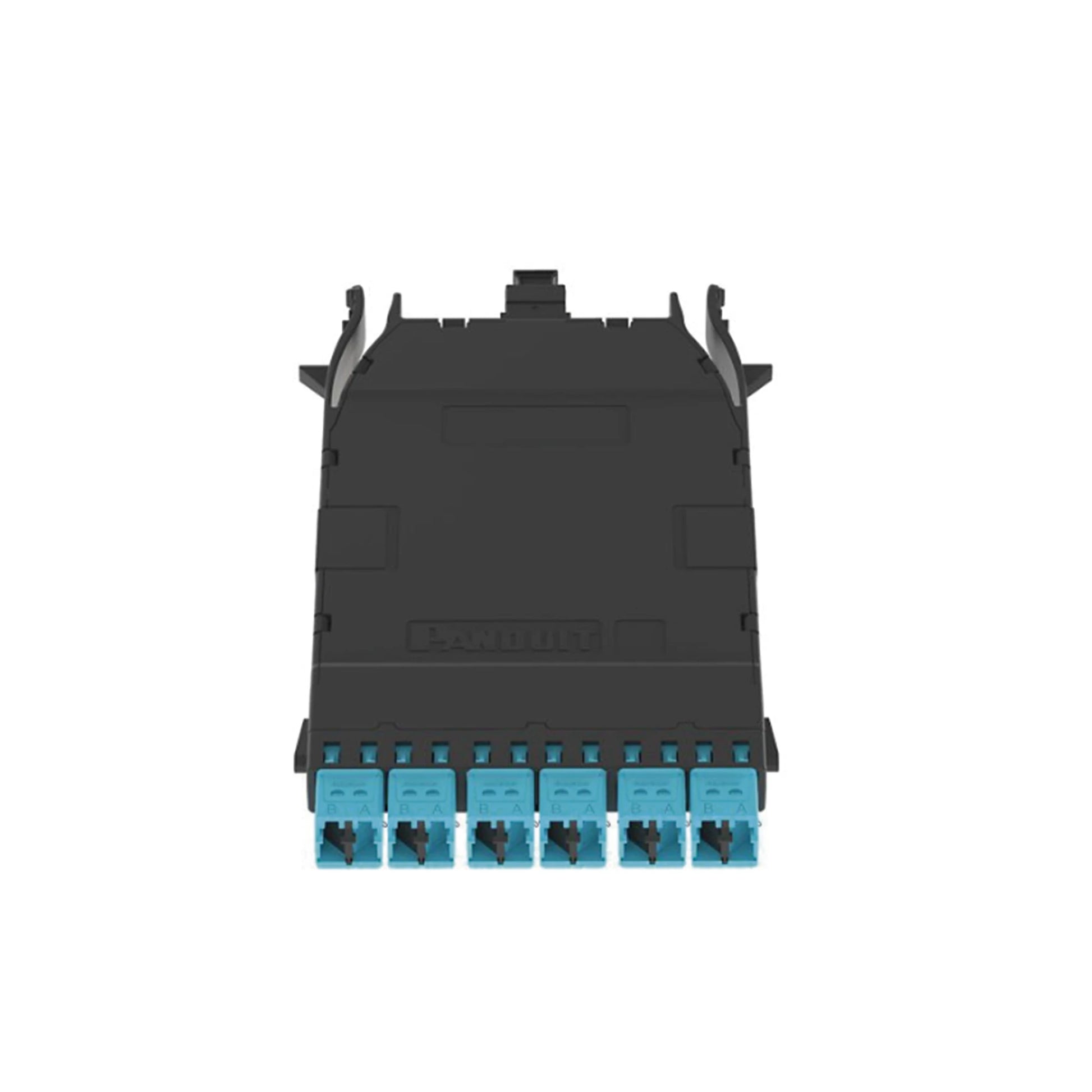 CASSETTE HD FLEX™ PARA 12 FIBRAS MULTIMODO OM4, DE MPO A 6 CONECTORES LC DUPLEX, COLOR AQUA-Fibra Óptica-PANDUIT-FHCZO-12-10U-Bsai Seguridad & Controles