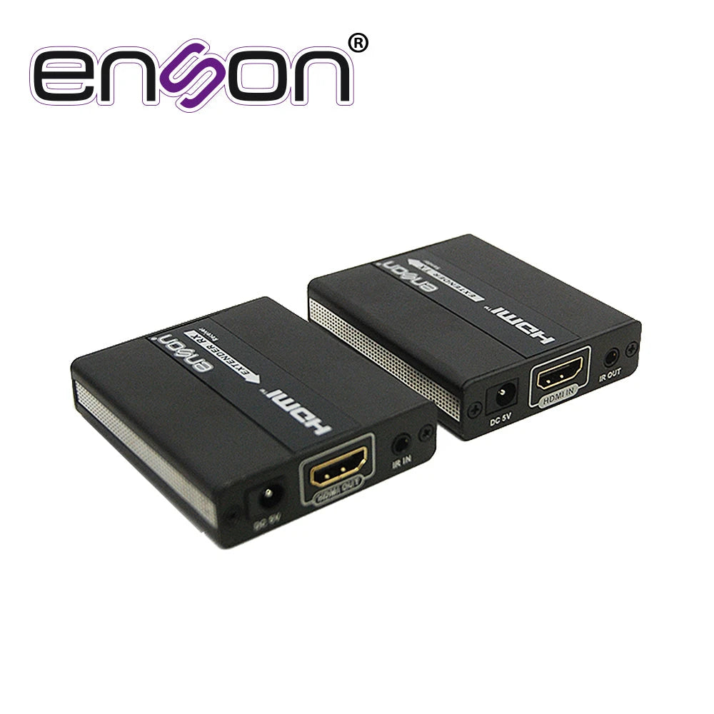 EXTENSOR HDMI ENSON ENS-HDMIE130 HASTA 120MTS DE TRANSMISION FULL HD 1080P@60HZ POR CABLE UTP CAT5E/CAT6 TRANSMITE SEÑAL IR PARA CONTROL REMOTO-Cableado-ENSON-Bsai Seguridad & Controles
