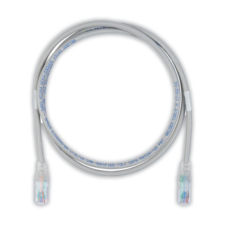 PATCH CORD DIAMETRO REDUCIDO UTP CAT6+ BELDEN C6D1109002 / INTERIOR / BLANCO / 4 PARES / 28 AWG / FORRO PVC / CMR / 2 PIES 0.6 METROS-Patchcords UTP-BELDEN-Bsai Seguridad & Controles