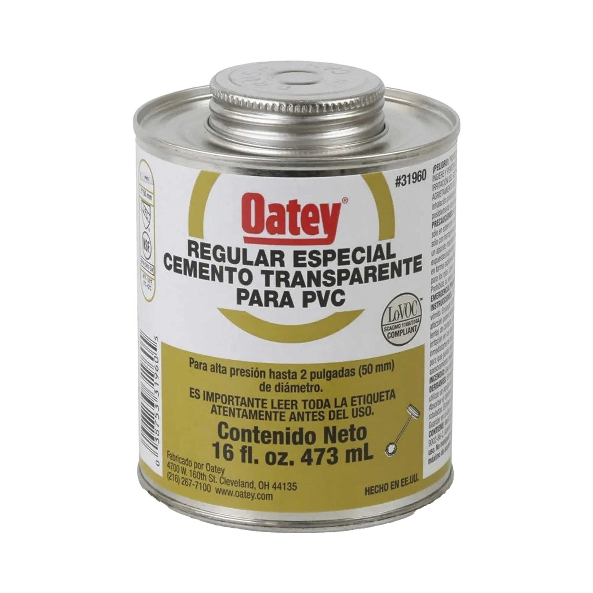 CEMENTO CLARO DE 236 ML PARA TUBO CONDUIT PVC PESADO.-Área Eléctrica-AMANCO-WAVIN-Bsai Seguridad & Controles