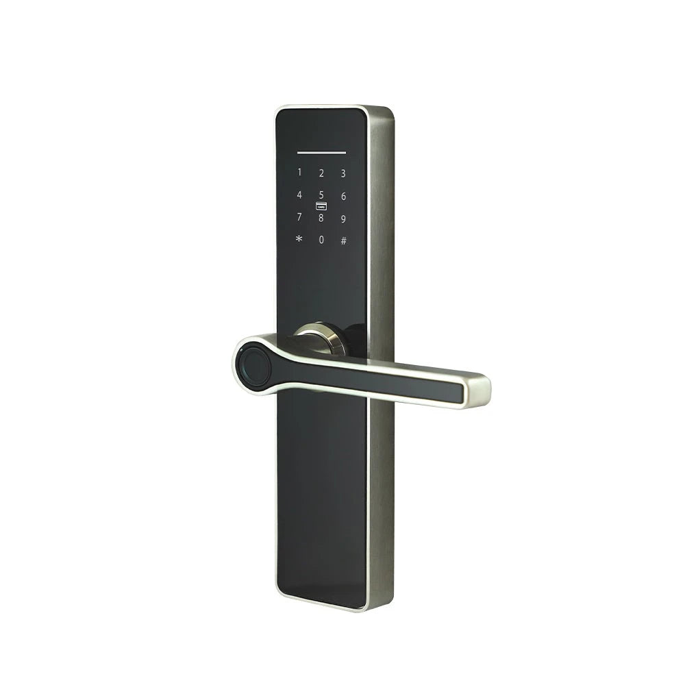 CERRADURA BIOMÉTRICA WIFI 2.4 GHZ DUOSMART F30 PARA EXTERIORES. ACEPTA TARJETAS MF, HUELLA DIGITAL, CONTRASEÑA Y LLAVE; CON PUERTO DE ALIMENTACIÓN DE EMERGENCIA USB TIPO C; ES COMPATIBLE CON LA APLICACIÓN DUOSMART-Cerraduras y Contrachapas-DUOSMART-Bsai Seguridad & Controles