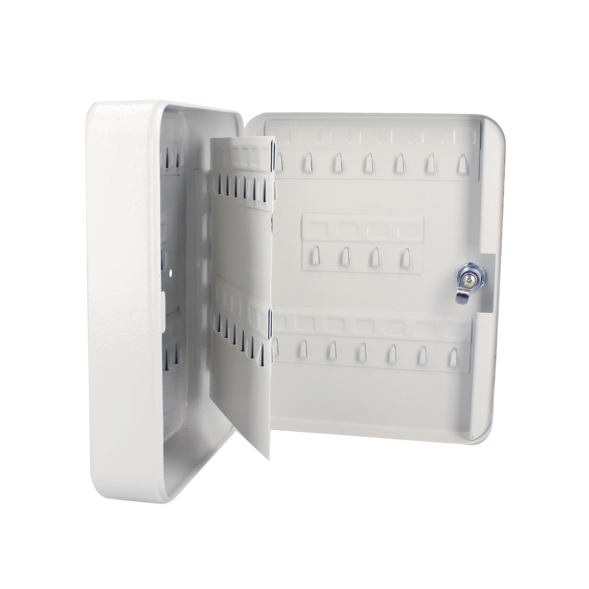 CAJA PARA LLAVES CON CAPACIDAD PARA 60 LLAVES/ MEDIDAS 200 X 250 X 75 MM (ANCHO X ALTO X PROFUNDIDAD)/ FABRICADA EN ACERO/ CERRADURA CON LLAVE.-Herramientas-LOCK-Bsai Seguridad & Controles