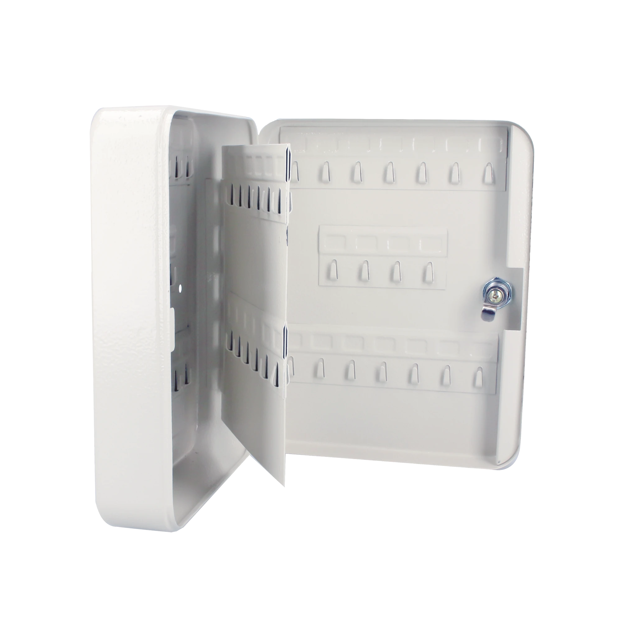 CAJA PARA LLAVES CON CAPACIDAD PARA 60 LLAVES/ MEDIDAS 200 X 250 X 75 MM (ANCHO X ALTO X PROFUNDIDAD)/ FABRICADA EN ACERO/ CERRADURA CON LLAVE.-Herramientas-LOCK-Bsai Seguridad & Controles