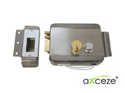 CERRADURA ELECTROMECÁNICA AXCEZE AX-LOCKL ORIENTACIÓN IZQUIERDA INSTALACIÓN SOBRE PONER APERTURA INTERNA POR BOTÓN FABRICADA EN ACERO-Cerraduras-AXCEZE-Bsai Seguridad & Controles