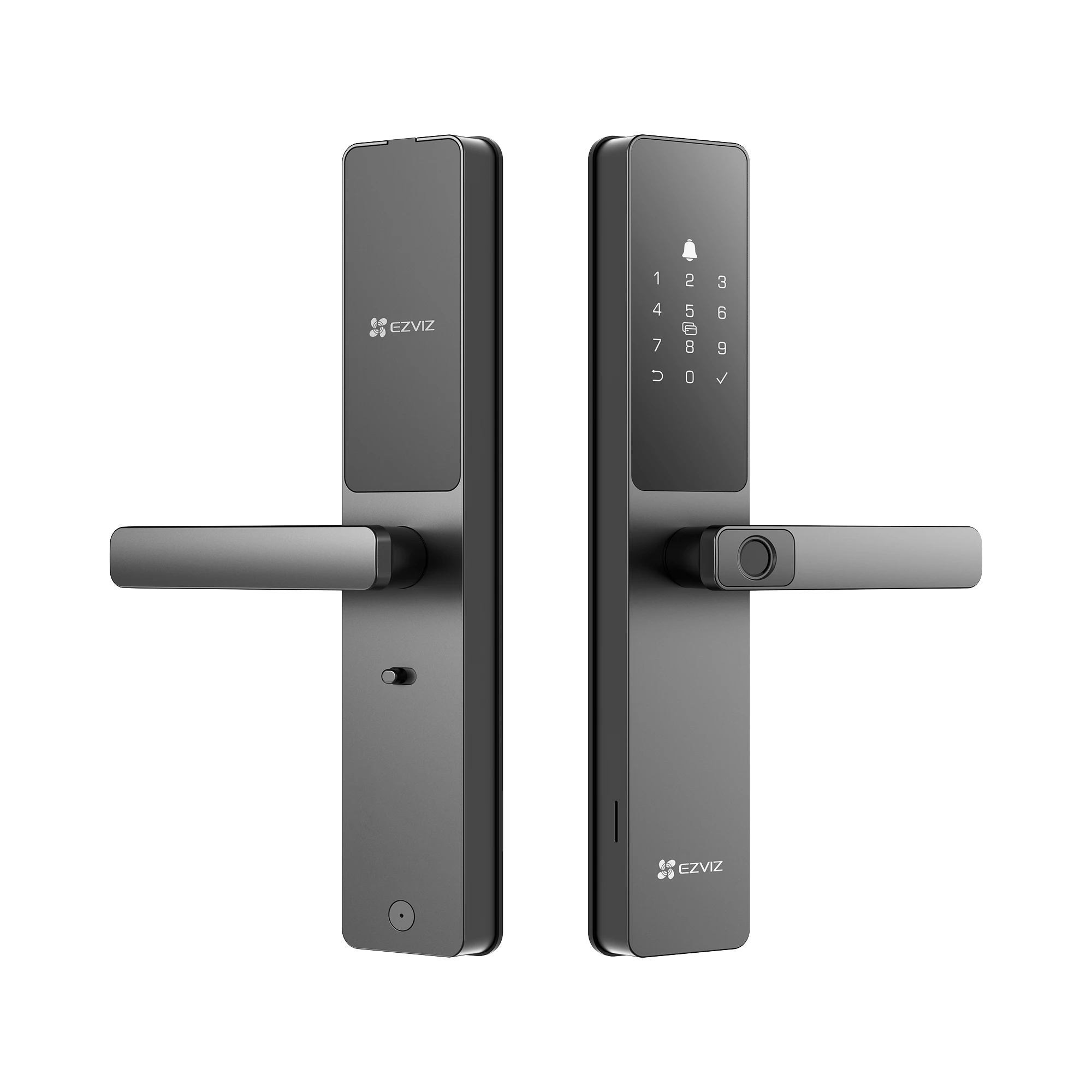 CERRADURA INTELIGENTE / WI-FI / BLUETOOTH / CÓDIGOS TEMPORALES PARA VISITANTES / LECTURA DE HUELLA / LECTURA DE TAG / CONTRASEÑA / BOTÓN PARA TIMBRAR / APERTURA REMOTA / ALARMA ANTI-INTRUSIÓN / NO REQUIERE HUB-Cerraduras-EZVIZ-Bsai Seguridad & Controles