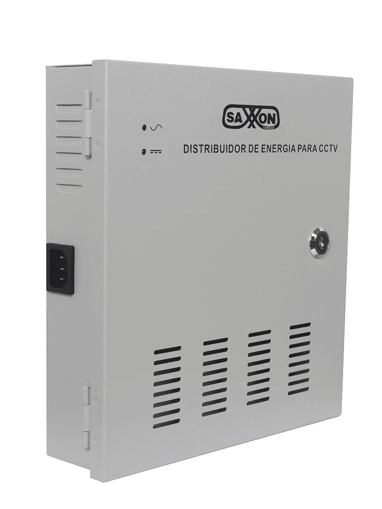 SAXXON PSU1230D18 - FUENTE DE PODER 12V CD / 30 AMPERES / DISTRIBUIDOR PARA 18 CAMARAS / 1.65 AMPERES POR CANAL / CE / FCC / CERTIFICACION UL-Fuentes con Distribuidor-SAXXON-Bsai Seguridad & Controles