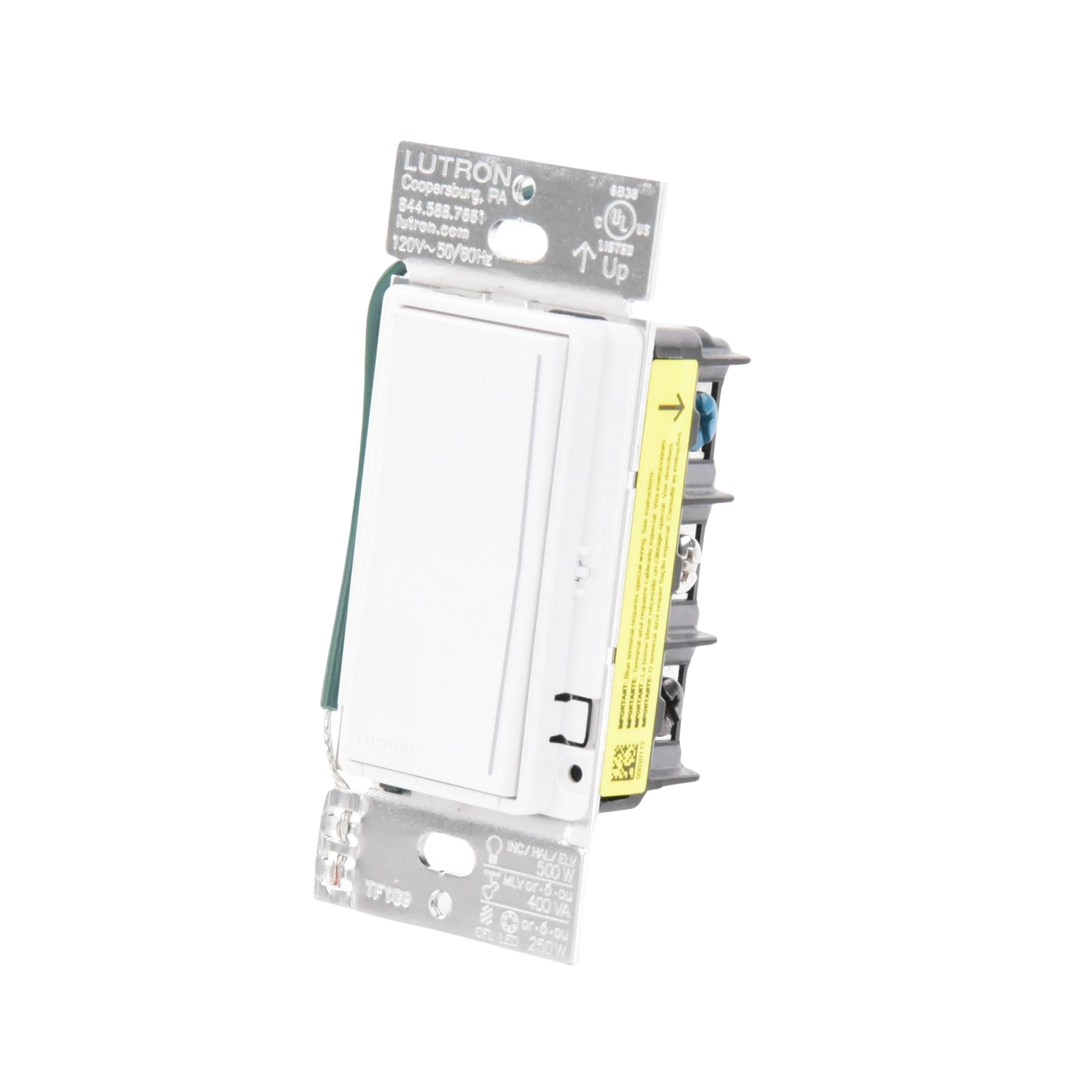 (RADIORA3) ATENUADOR TÁCTIL SUNNATA DIMMER PRO COLOR BLANCO MATE PARA LINEA RADIO RA3, EL CABLE NEUTRO ES OPCIONAL 250W LED / CFL-Automatización - Casa Inteligente-LUTRON RADIORA 3-Bsai Seguridad & Controles