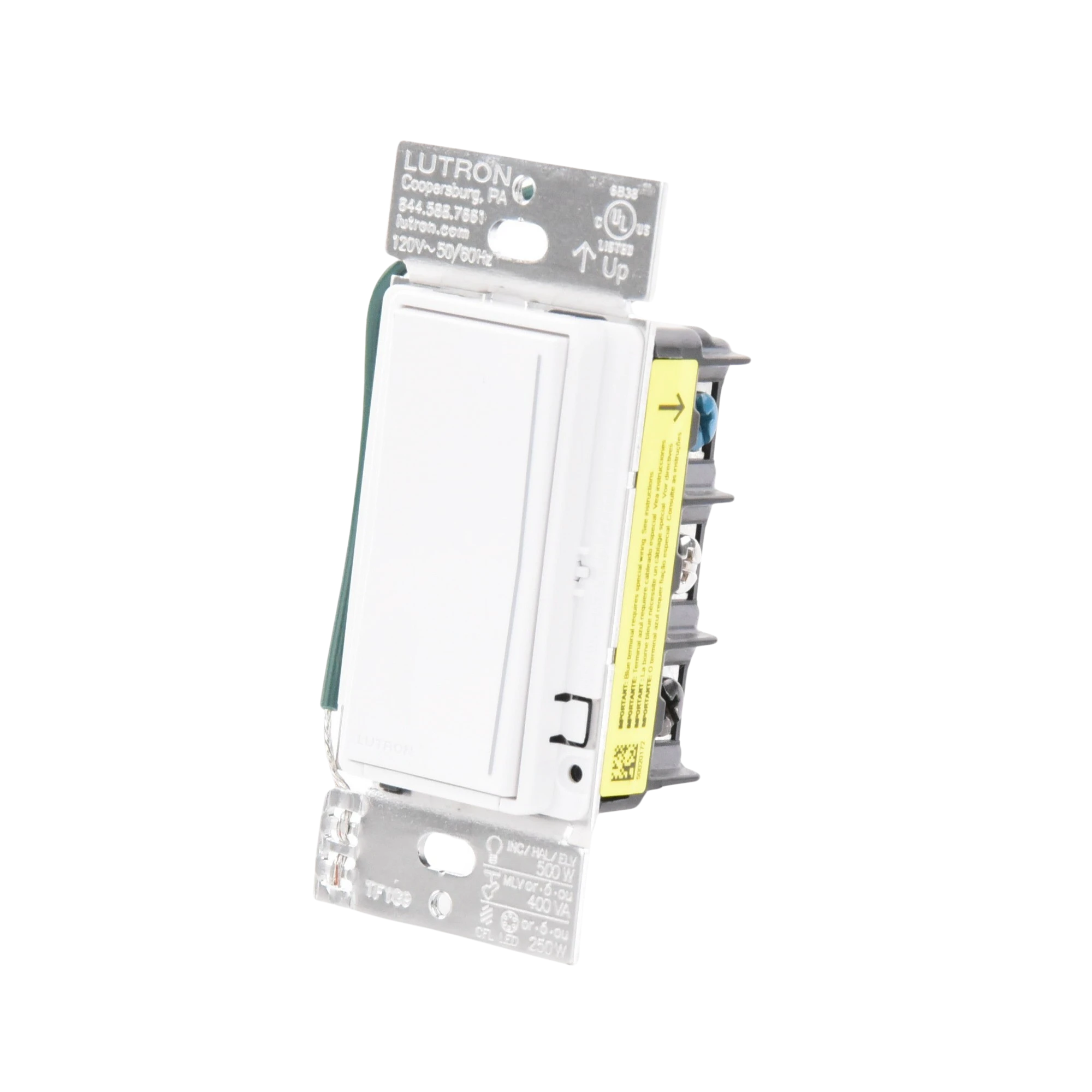 (RADIORA3) ATENUADOR TÁCTIL SUNNATA DIMMER PRO COLOR BLANCO MATE PARA LINEA RADIO RA3, EL CABLE NEUTRO ES OPCIONAL 250W LED / CFL-Automatización - Casa Inteligente-LUTRON RADIORA 3-Bsai Seguridad & Controles