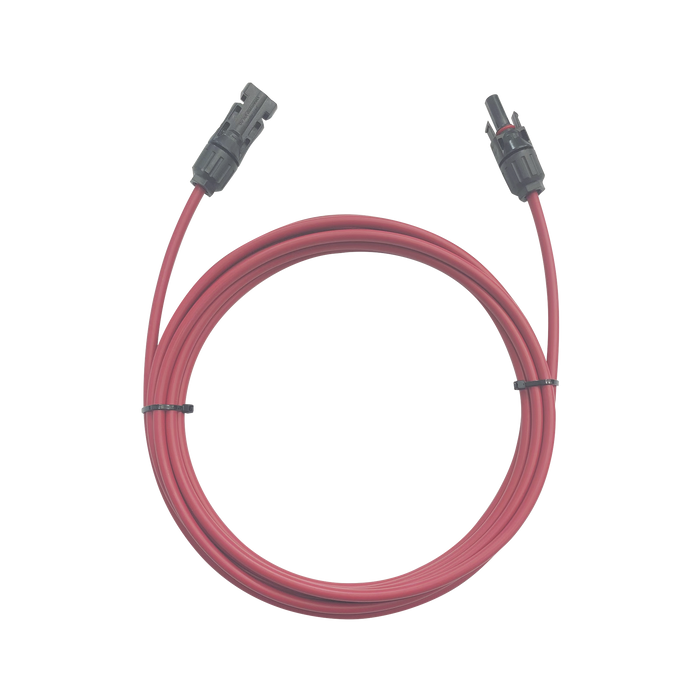 CABLE FOTOVOLTAICO / 1 METRO / COLOR ROJO / CALIBRE 10 AWG / TERMINAL MC4-MACHO Y HEMBRA EN AMBOS EXTREMOS-Energía Solar-EPCOM POWERLINE-CFMC41MRED-Bsai Seguridad & Controles