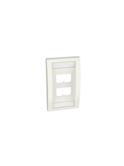 PANDUIT CFPE4IWY - PLACA DE PARED VERTICAL / 4 PUERTOS /MINI-COM / BLANCO HUESO / CON ESPACIO PARA ETIQUETAS #MCI1-Faceplate Y Cajas Universales-PANDUIT-Bsai Seguridad & Controles