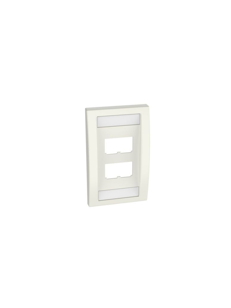 PANDUIT CFPE4IWY - PLACA DE PARED VERTICAL / 4 PUERTOS /MINI-COM / BLANCO HUESO / CON ESPACIO PARA ETIQUETAS #MCI1-Faceplate Y Cajas Universales-PANDUIT-Bsai Seguridad & Controles