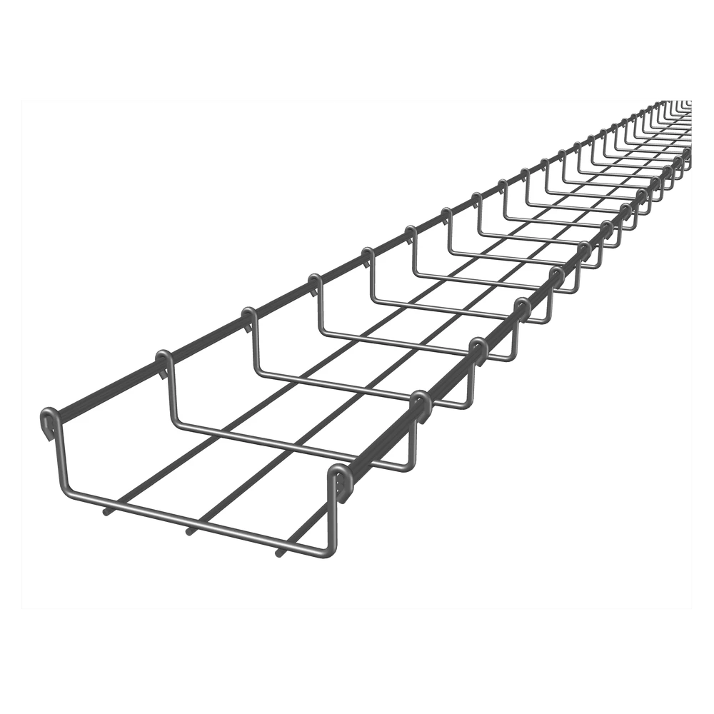 CHAROLA TIPO MALLA 33/150 MM, CON ACABADO ELECTRO ZINC, HASTA 78 CABLES CAT6, TRAMO 3M-Charolas Tipo Malla-CHAROFIL-Bsai Seguridad & Controles