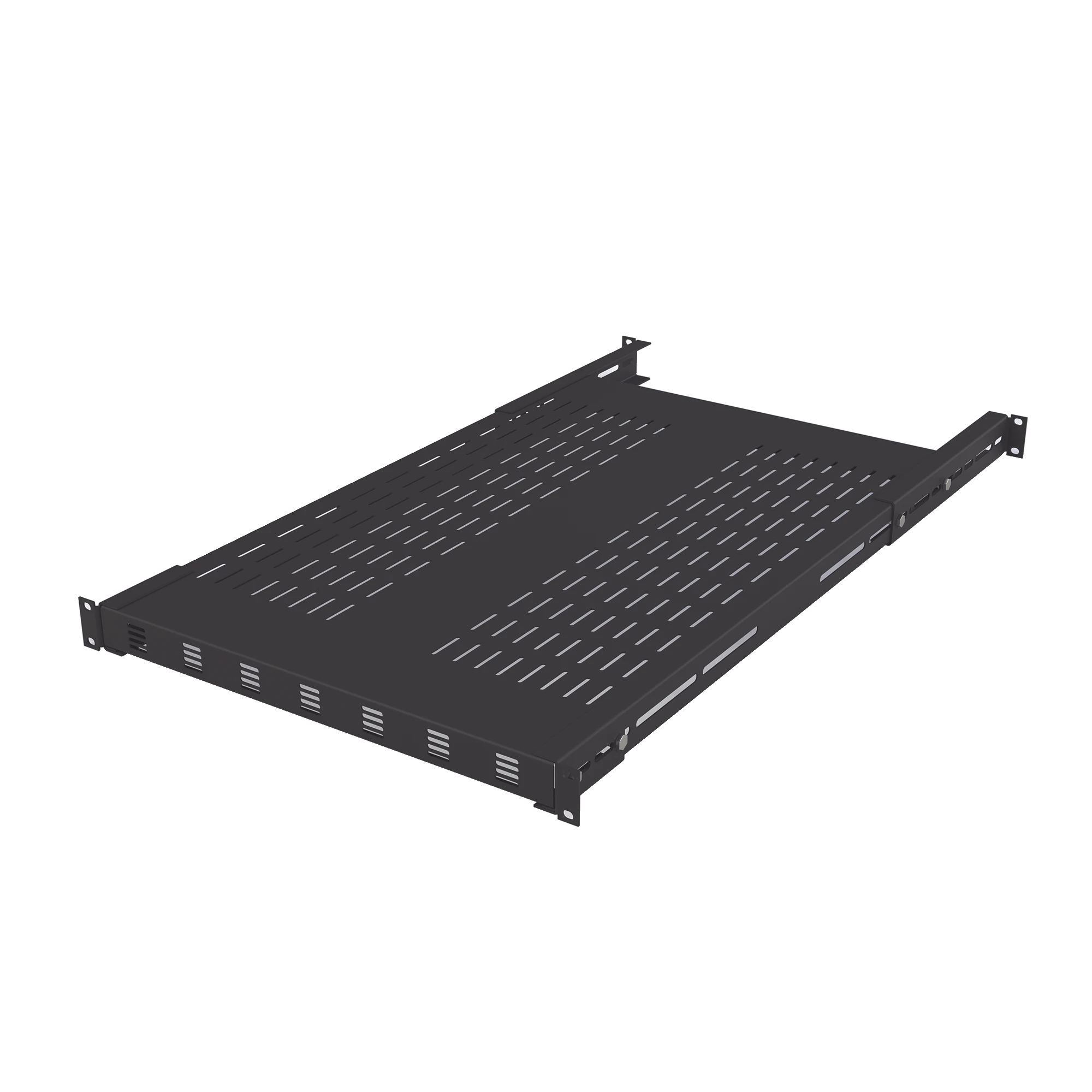 CHAROLA VENTILADA PARA SOPORTAR EQUIPOS EN RACK, PROFUNDIDAD AJUSTABLE DE 495 A 965 MM, 1U, COLOR NEGRO-Racks y Gabinetes-LINKEDPRO BY EPCOM-Bsai Seguridad & Controles