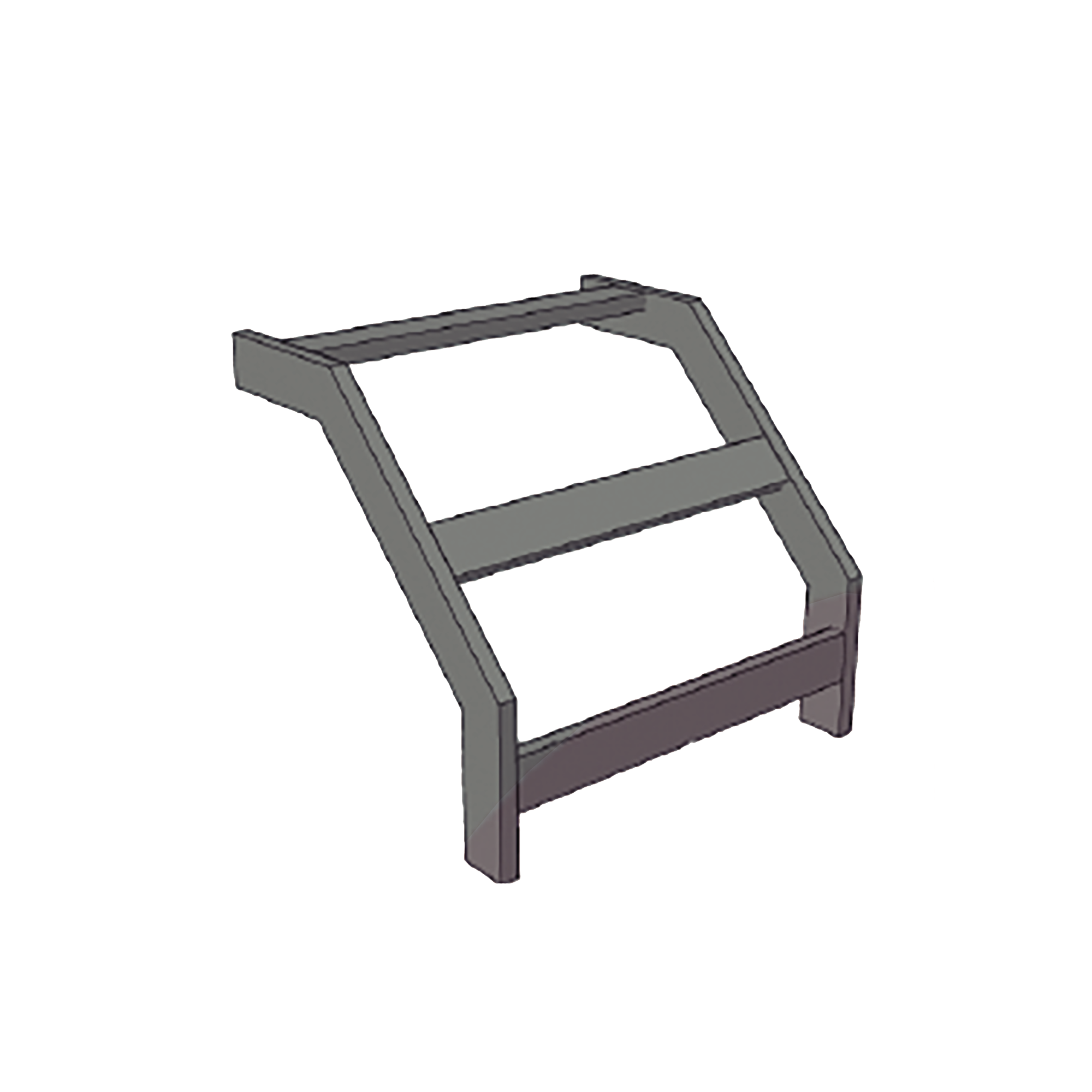 (CHCVET1X12EPK) CURVA VERTICAL EXTERIOR TUBULAR 1.5 DE PERALTE X 12 ANCHO PINTURA EPOX COLOR NEGRO, INCLUYE COPLE Y TORNILLERIA