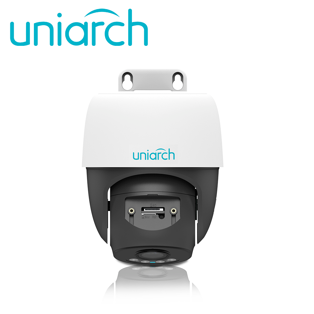 CAMARA IP MINI PTZ WIFI UNIARCH UHO-P2A-M3F4D / 3MP / LENTE 4MM / DWDR / IR30M / LUZ-CALIDA10M(DUAL-LIGHT) / MICROSD512GB / MICROFONO+ALTAVOZ-INTEGRADO / HUMAN-BODY-DETECTION / PANEO+TILDEO / IP66 / GRAFENO / ULTRA265 / 12VCD / SERIE PANDA P