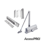 KIT INC CHAPA MAGNETICA DE 600LBS / MONTAJE TIPO Z Y L / CIERRA PUERTAS-Cerraduras-ACCESSPRO-Bsai Seguridad & Controles