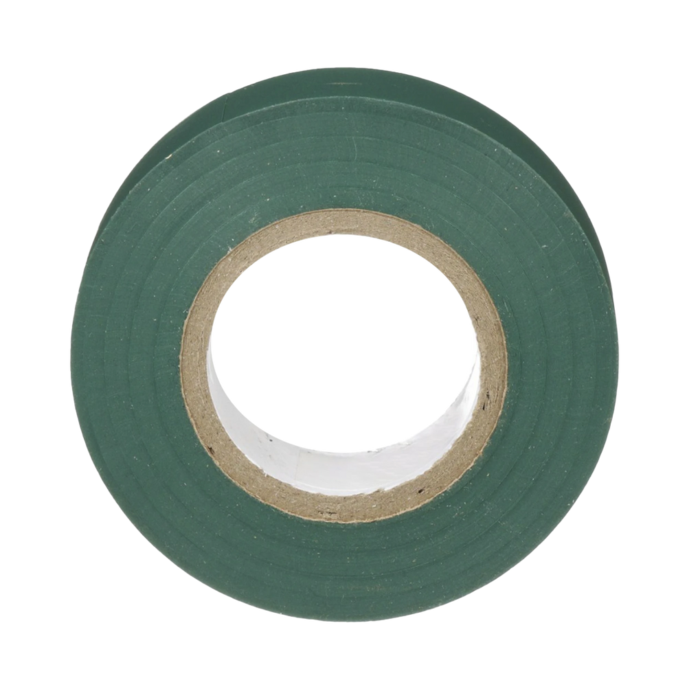 CINTA ELÉCTRICA PARA AISLAR, DE PVC, USO GENERAL, GROSOR DE 0.18MM (7 MIL), ANCHO DE 19MM, Y 20.12M DE LARGO, COLOR VERDE