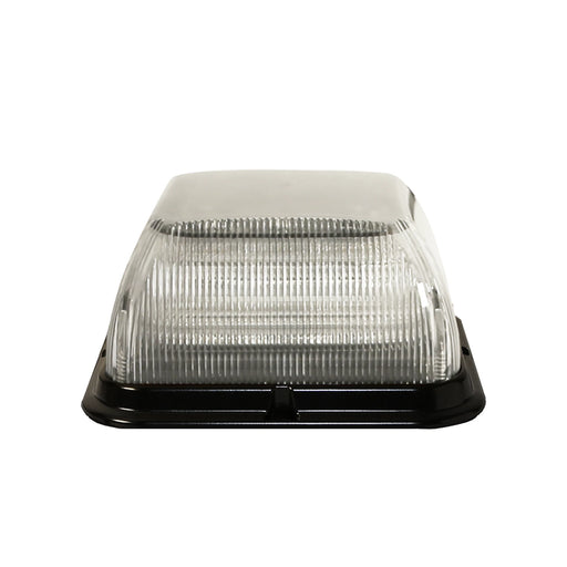 BALIZA LED BICOLOR, CUADRADA, BASE DE POLIPROPILENO REFORZADO, PERFIL MEDIO, 12-24 VCD, 24 PATRONES DE DESTELLO, LENTE TRANSPARENTE, ILUMINACIÓN ÁMBAR / CLARA-Estrobos/Giratorias-ECCO-EB7185CAC-Bsai Seguridad & Controles