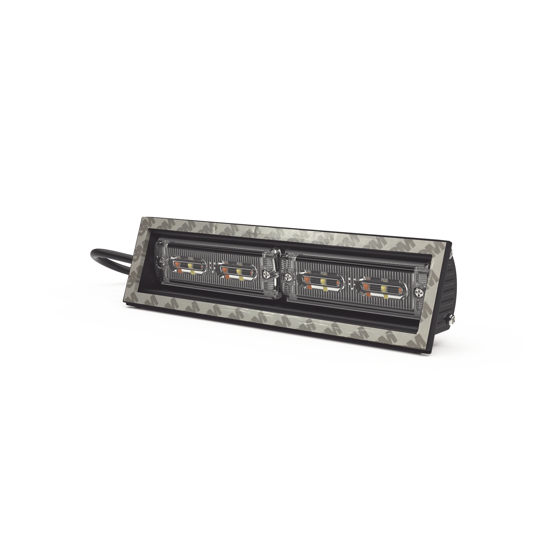 LUZ DIRECCIONAL CUBIERTA DE VENTANA, 12-24 VCD, 2 CABEZALES DUAL COLOR, ROJO/CLARO-Estrobos/Giratorias-ECCO-Bsai Seguridad & Controles