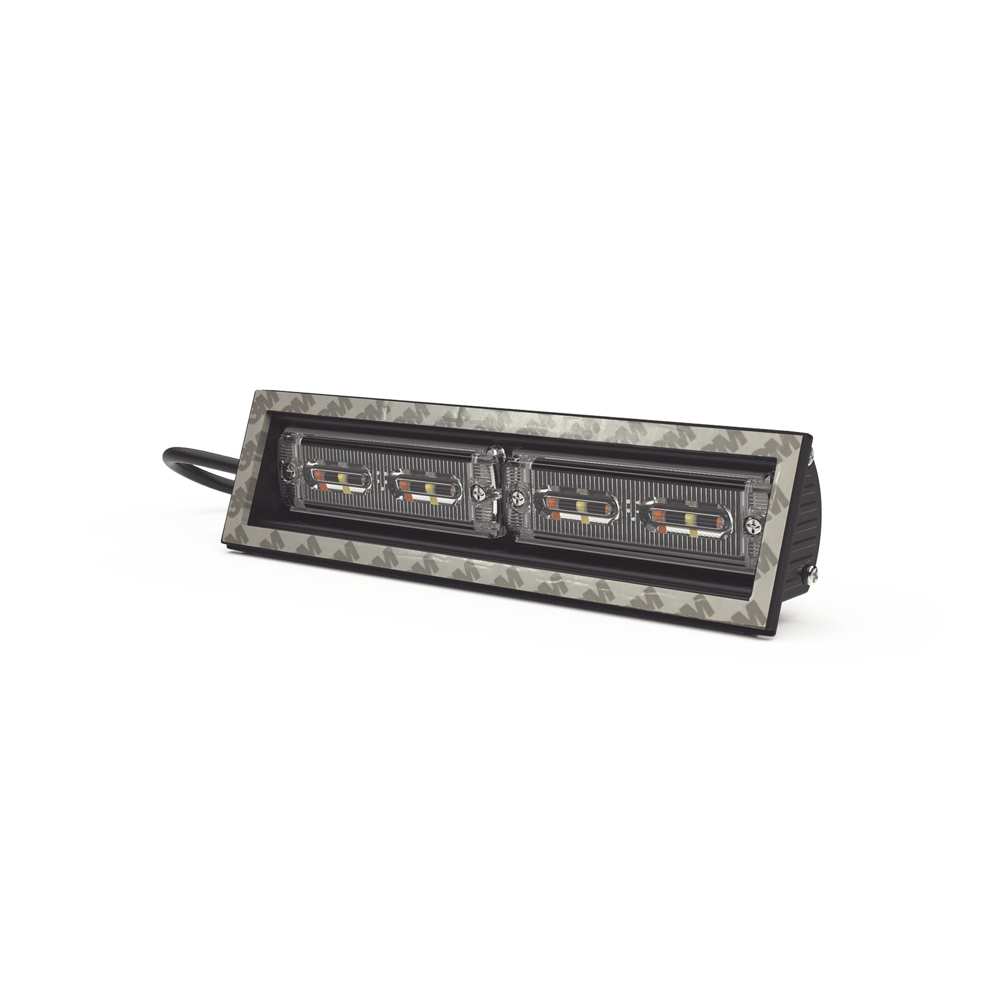 LUZ DIRECCIONAL CUBIERTA DE VENTANA, 12-24 VCD, 2 CABEZALES DUAL COLOR, ROJO/CLARO-Estrobos/Giratorias-ECCO-Bsai Seguridad & Controles