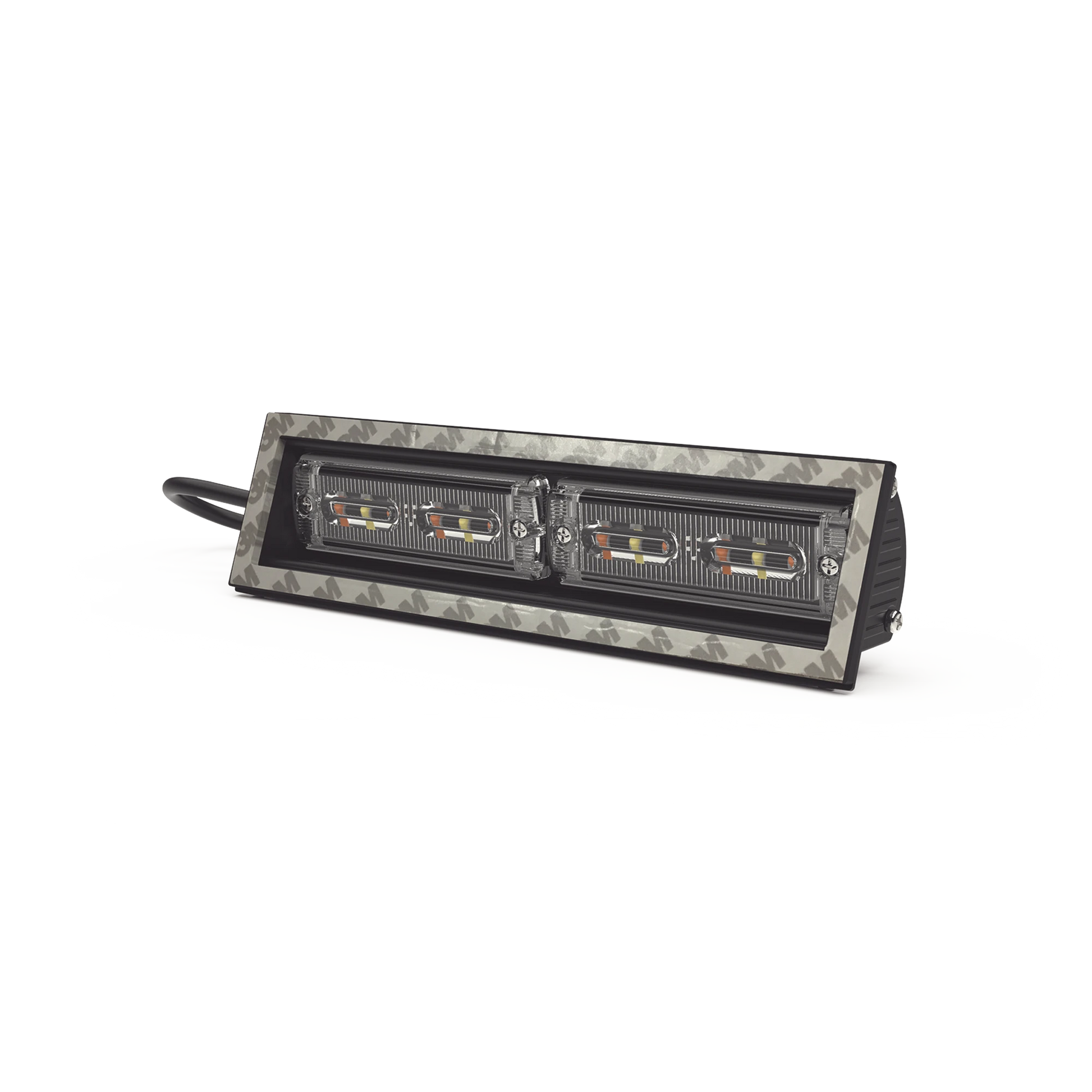 LUZ DIRECCIONAL CUBIERTA DE VENTANA, 12-24 VCD, 2 CABEZALES DUAL COLOR, ÁMBAR/CLARO-Estrobos/Giratorias-ECCO-Bsai Seguridad & Controles