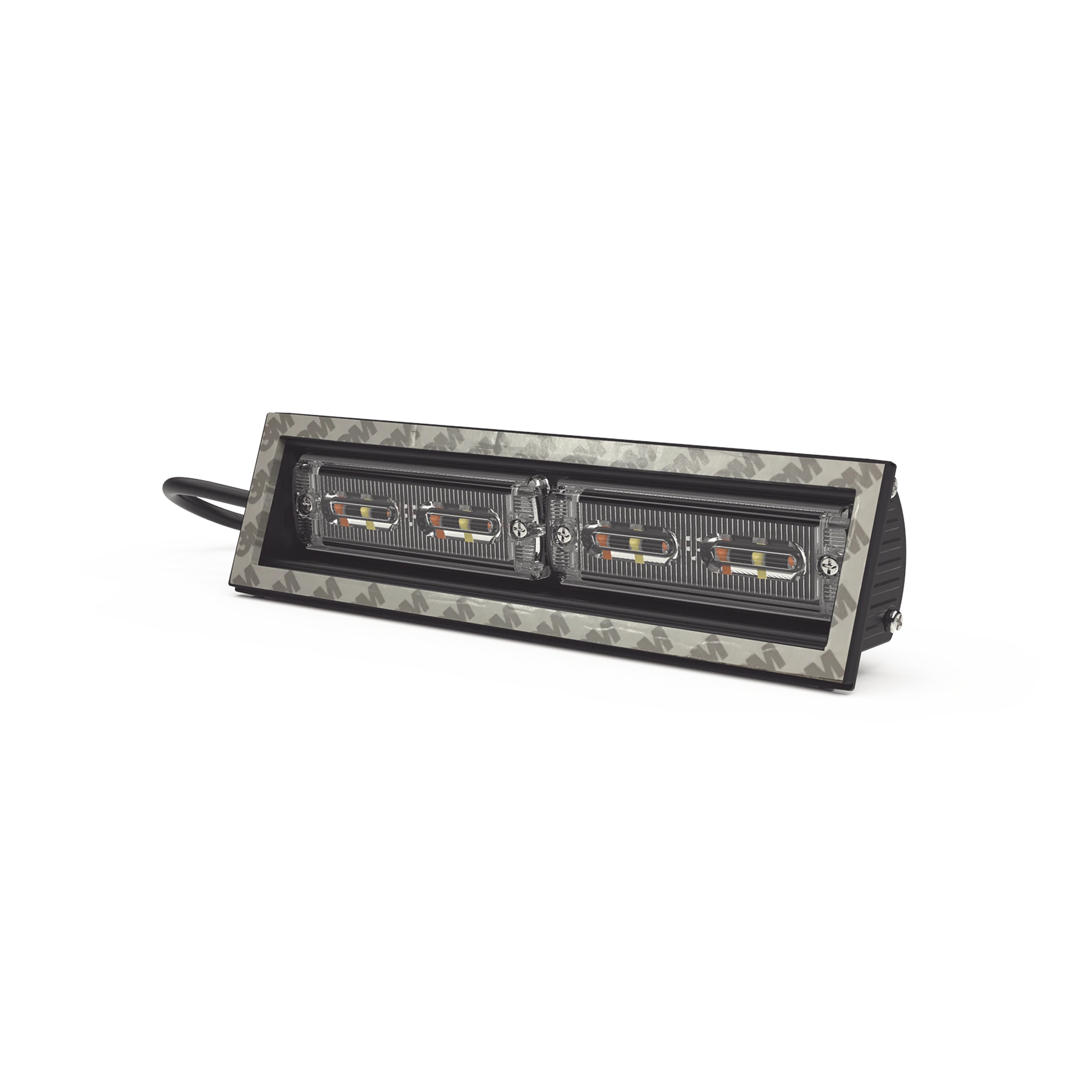 LUZ DIRECCIONAL CUBIERTA DE VENTANA, 12-24 VCD, 2 CABEZALES DUAL COLOR, ÁMBAR/CLARO-Estrobos/Giratorias-ECCO-Bsai Seguridad & Controles