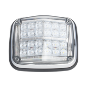 LUZ DE ADVERTENCIA DE 8 X 6", COLOR ROJO / CLARO, SAE, IP67, IDEAL PARA AMBULANCIAS-Luces Auxiliares Vehiculares-EPCOM INDUSTRIAL SIGNALING-Bsai Seguridad & Controles