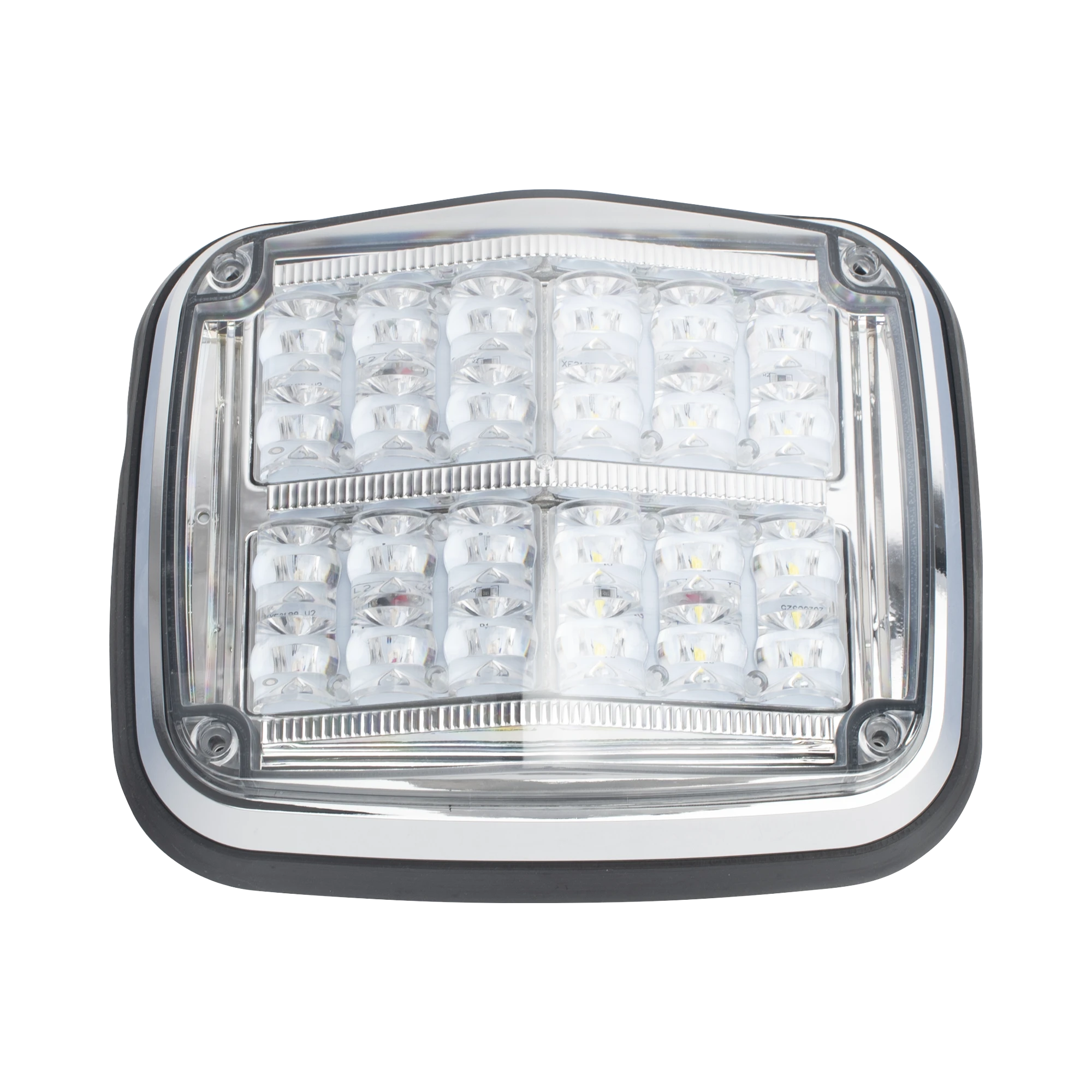 LUZ DE ADVERTENCIA DE 8 X 6", COLOR ROJO / CLARO, SAE, IP67, IDEAL PARA AMBULANCIAS-Luces Auxiliares Vehiculares-EPCOM INDUSTRIAL SIGNALING-Bsai Seguridad & Controles
