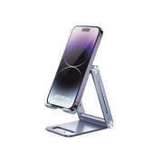 SOPORTE PARA TELÉFONO CELULAR DE ALUMINIO / ANGULO AJUSTABLE / AMPLIA COMPATIBILIDAD CON DISPOSITIVOS DE 4.7'' A 7.9'' / ANTIDESLIZANTE / ANTIARAÑAZOS / PLEGABLE / COLOR AZUL-Accesorios Generales-UGREEN-Bsai Seguridad & Controles