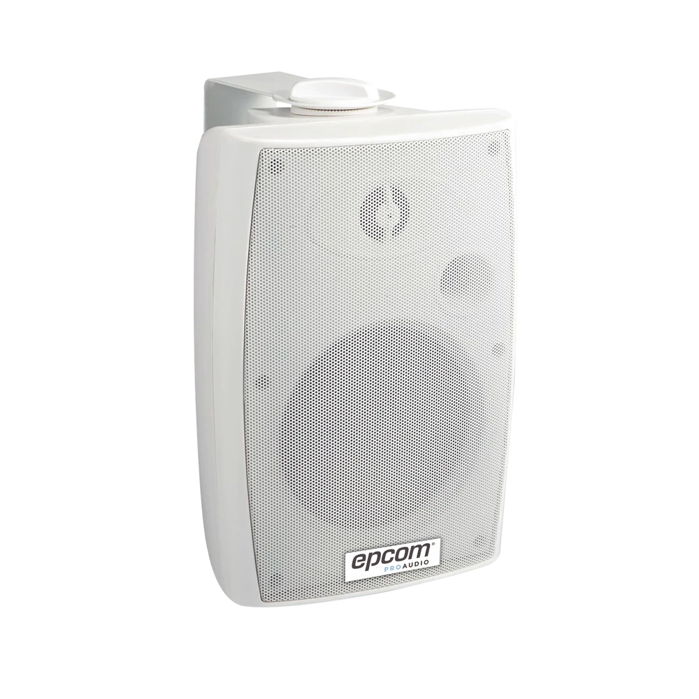 ALTAVOZ DE MONTAJE EN PARED DE DOS VÍAS 4"+1.5"/ 2.5W-5W-10W-20W/ 100V+8OHM/ MATERIAL ABS/ REJA Y BRACKET DE METAL/ COLOR BLANCO-Megafonia y Audioevacuacion-EPCOM PROAUDIO-Bsai Seguridad & Controles