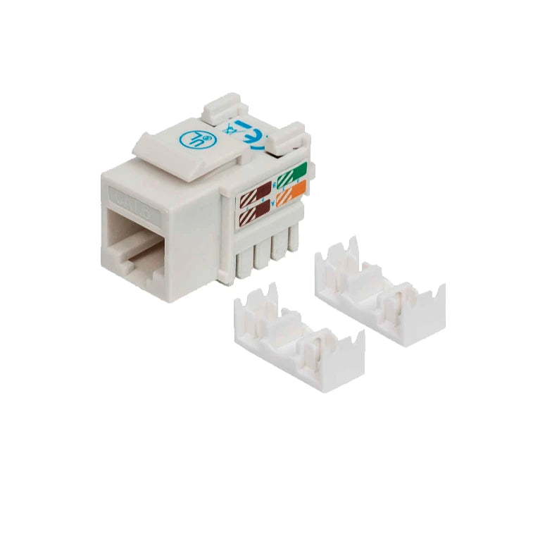 INTELLINET 210591 - JACK RJ45 CAT6 KEYSTONE / DE IMPACTO 110 / COLOR BLANCO-Jacks y Plugs-INTELLINET-Bsai Seguridad & Controles