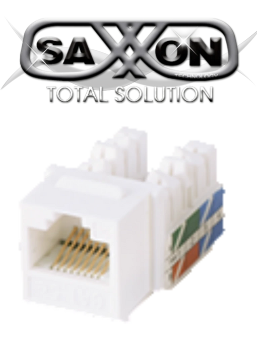 SAXXON M265C5W - MODULO JACK KEYSTONE RJ45 / 8 HILOS / CAT 5E / COMPATIBLE CON CALIBRES AWG 22-26 / COLOR BLANCO-Jacks y Plugs-SAXXON-TCE442023-Bsai Seguridad & Controles