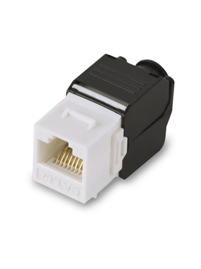SAXXON M242C5 - MODULO JACK KEYSTONE RJ45 / ARMADO SIN HERRAMIENTA / 8 HILOS / CAT 5E / COMPATIBLE CON CALIBRES AWG 22-26 / COLOR BLANCO-Jacks y Plugs-SAXXON-Bsai Seguridad & Controles