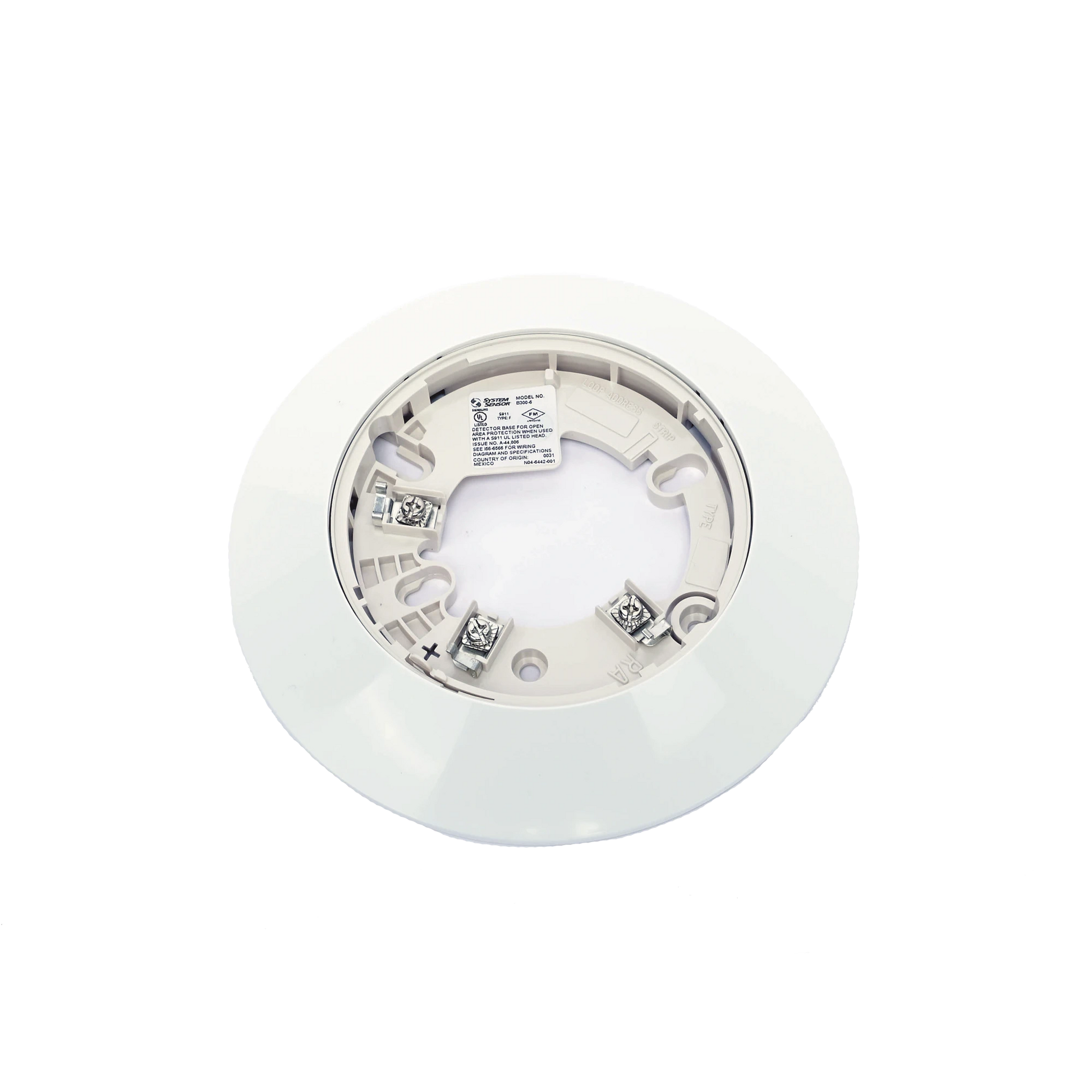 PAQUETE CON 10 PIEZAS / BASE DE 6 PULGADAS B300-6 / PARA DETECTORES NOTIFIER, FARENHYT, SILENT KNIGHT Y FIRE-LITE / COLOR BLANCO-Accesorios y Dispositivos Direccionables-SYSTEM SENSOR-Bsai Seguridad & Controles