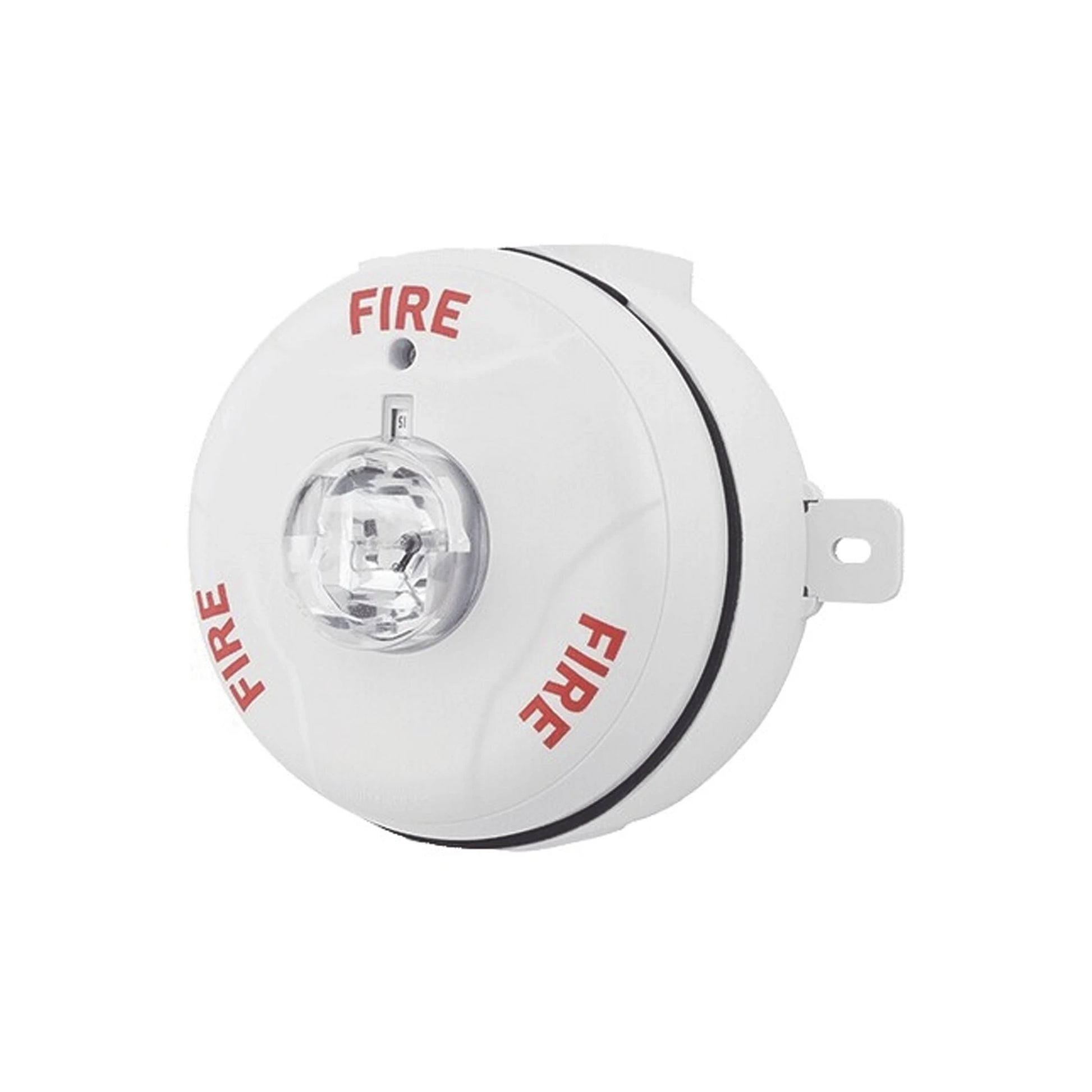 LÁMPARA ESTROBOSCÓPICA PARA EXTERIOR / A 2 HILOS / MONTAJE EN TECHO / CONFIGURACIÓN ESTROBOSCÓPICA SELECCIONABLE / COLOR BLANCO-Notificación y Voceo-SYSTEM SENSOR-Bsai Seguridad & Controles