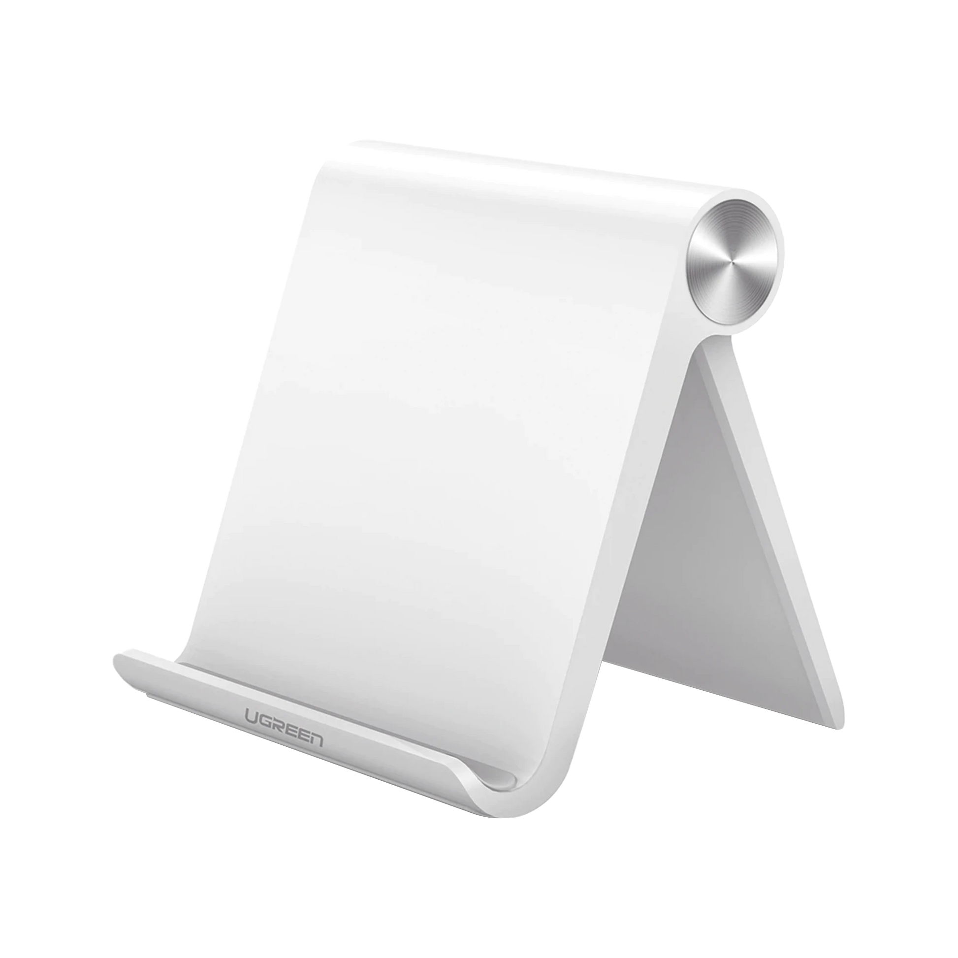 SOPORTE DE ESCRITORIO PARA TABLET / AJUSTABLE DE 0° A 100° / GOMA ANTIARAÑAZOS / ANTIDESLIZANTE / AMPLIA COMPATIBILIDAD CON DISPOSITIVOS DE 4'' A 13'' / PLEGABLE / ABS / COLOR BLANCO-Accesorios-UGREEN-Bsai Seguridad & Controles