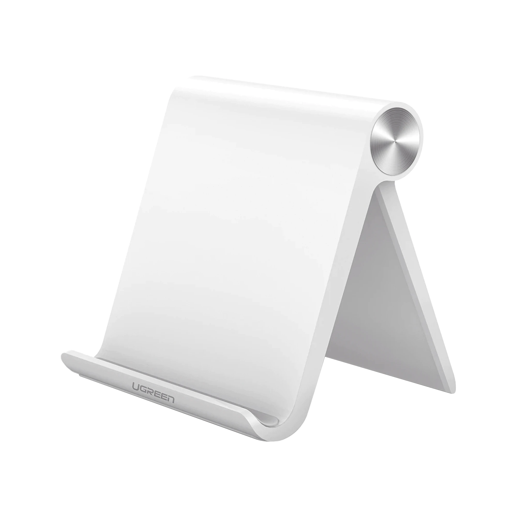 SOPORTE DE ESCRITORIO PARA TABLET / AJUSTABLE DE 0° A 100° / GOMA ANTIARAÑAZOS / ANTIDESLIZANTE / AMPLIA COMPATIBILIDAD CON DISPOSITIVOS DE 4'' A 13'' / PLEGABLE / ABS / COLOR BLANCO-Accesorios-UGREEN-Bsai Seguridad & Controles