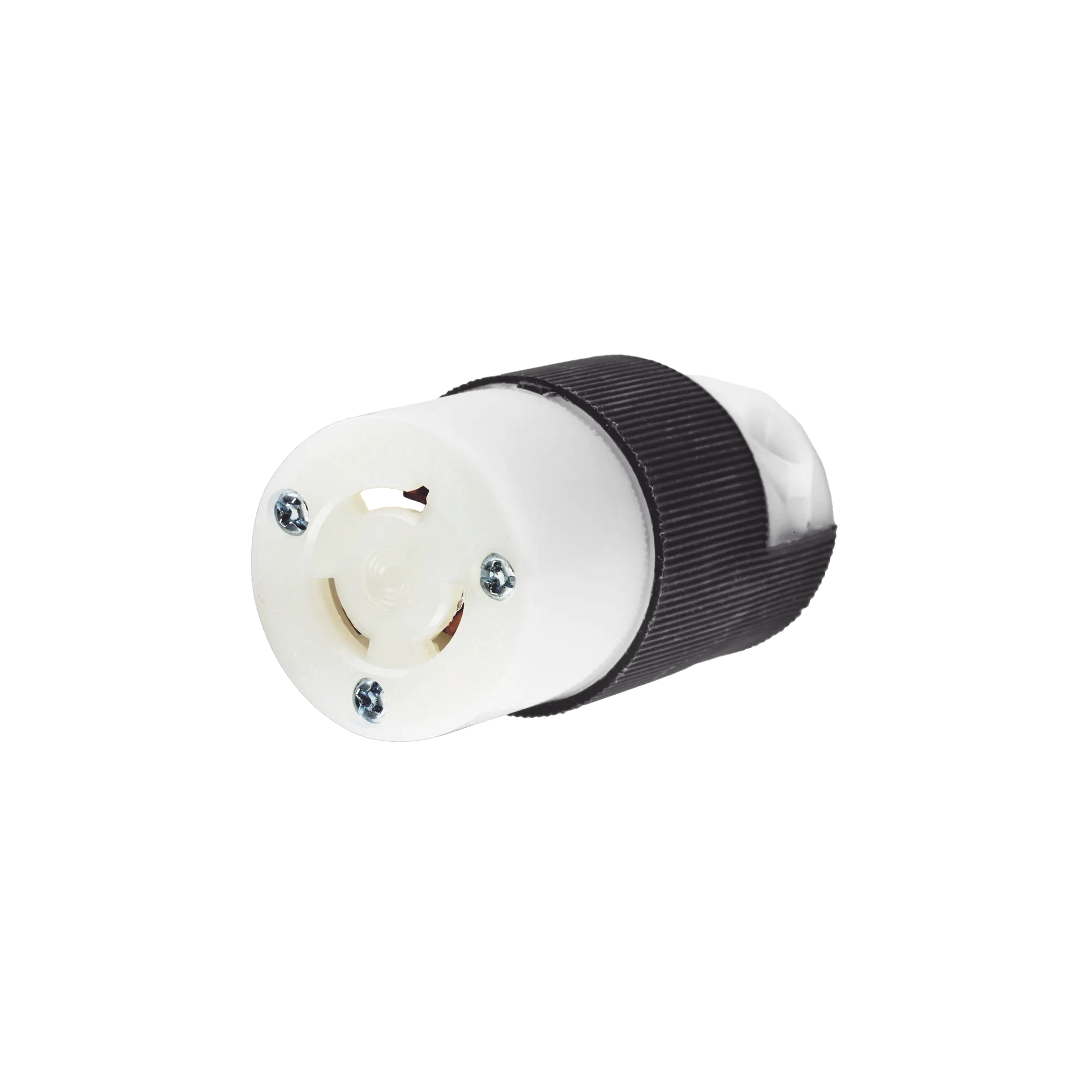 CONECTOR INDUSTRIAL CON BLOQUEO DE MEDIA VUELTA / 15 A 250 V CA / 2 POLOS 3 HILOS / NEMA L6-15R / COLOR BLANCO Y NEGRO.-Área Eléctrica-HUBBELL-Bsai Seguridad & Controles